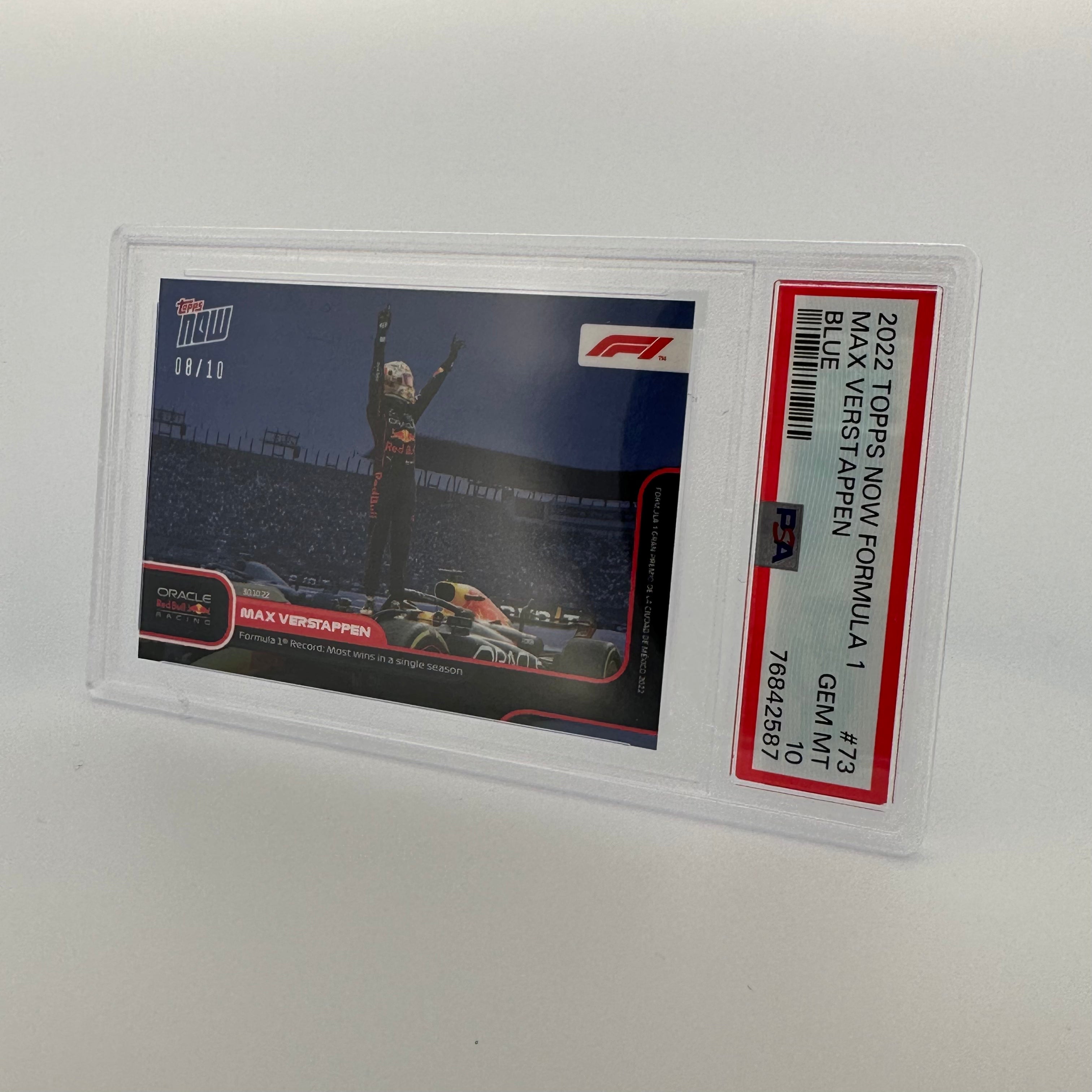 PSA 10 Graded 2008 Topps Chrome Max Verstappen #73 Blue Parallel - Perfect for F1 Collectors, Racing Fans & Sports Memorabilia Displays