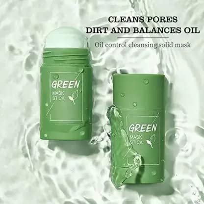 SHENY Green Tea Purifying Clay Stick Mask - Oil Control & Anti-Acne Face Treatment | Eggplant Extract Deep Cleansing Solid Mask for Oily & Combination Skin | Perfect for Daily Skincare Routine & Spa Nights