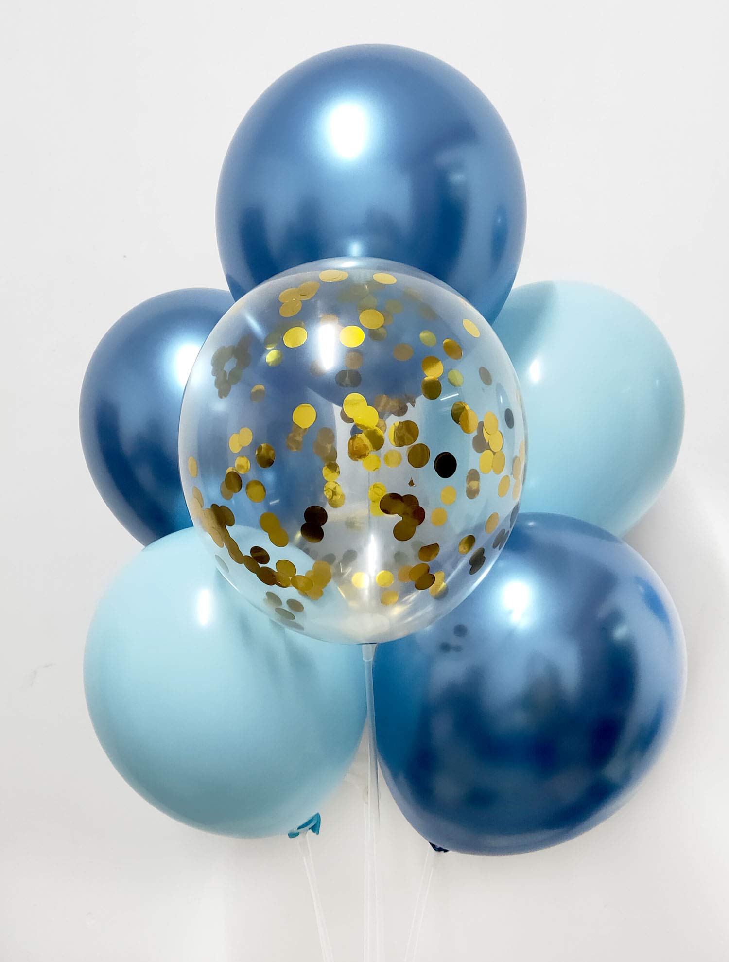 50 Pack Metallic Blue Party Balloons for Wedding, Birthday, Baby Shower & Valentine's Day Decorations - Elegant Celebration Balloons for Indoor & Outdoor Events