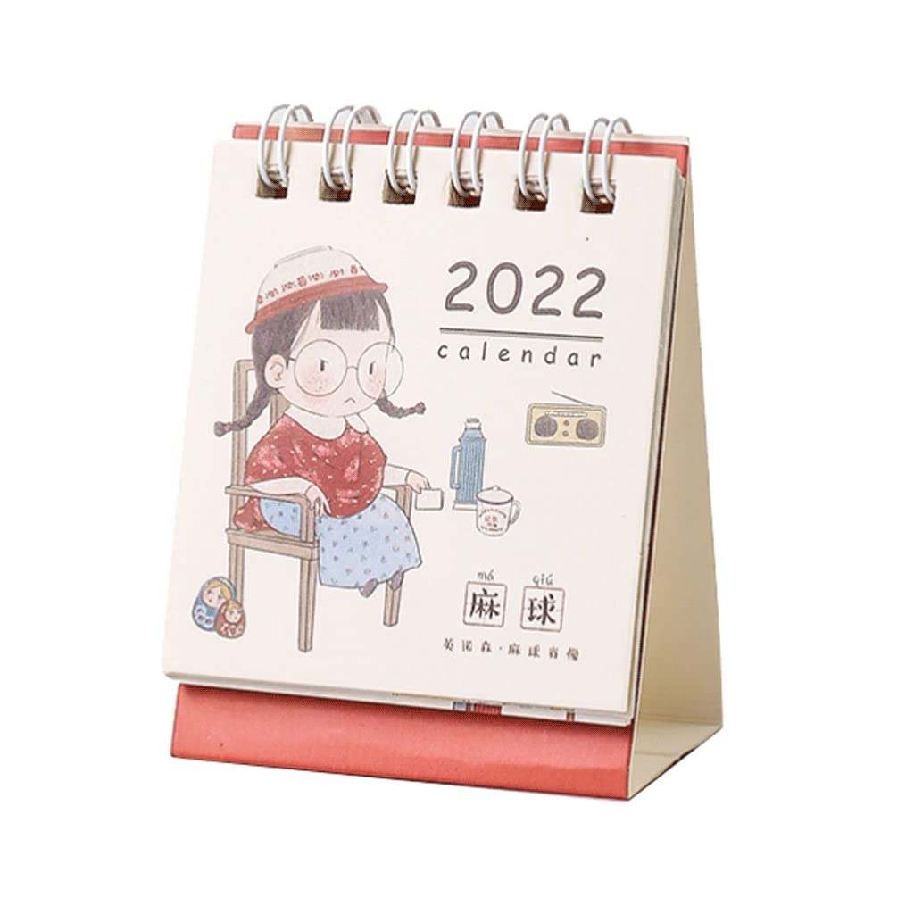 2022-2023 Mini Desk Calendar Planner - Cute Pocket Size Office & School Desktop Calendar for Daily Schedule Planning (June 2021-Dec 2022) - Perfect for Home, Office, File Cabinet & Student Organization