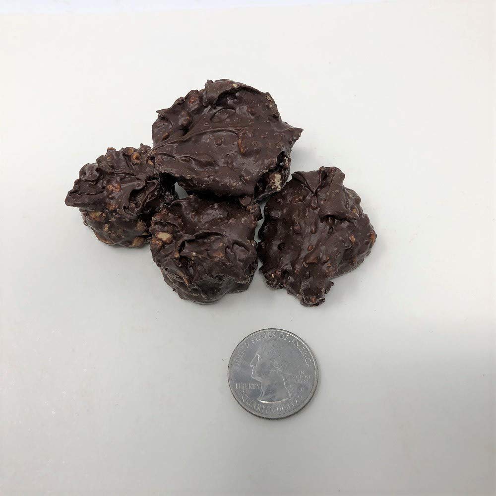 Sugar Free Dark Chocolate Peanut Clusters - 1 Pound Bag | Keto Friendly, Low Carb Snack | Perfect for Gifts, Parties & Healthy Desserts