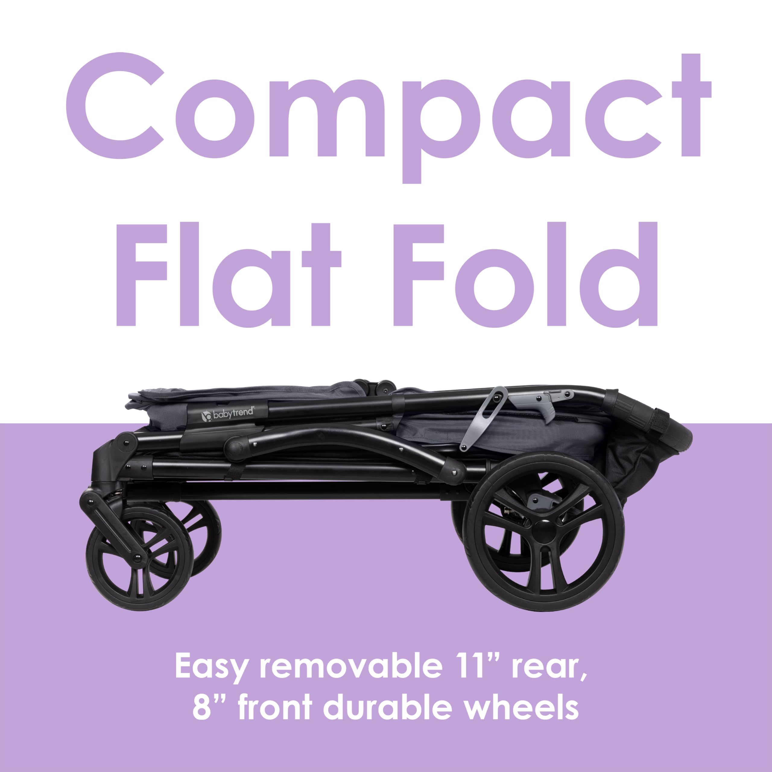 Baby Trend Navigator Plus 2-in-1 Stroller Wagon - Lightweight Convertible Stroller & Wagon Combo for Toddlers & Kids (Dash Midnight) | Perfect for Park Outings, Beach Trips & Family Adventures