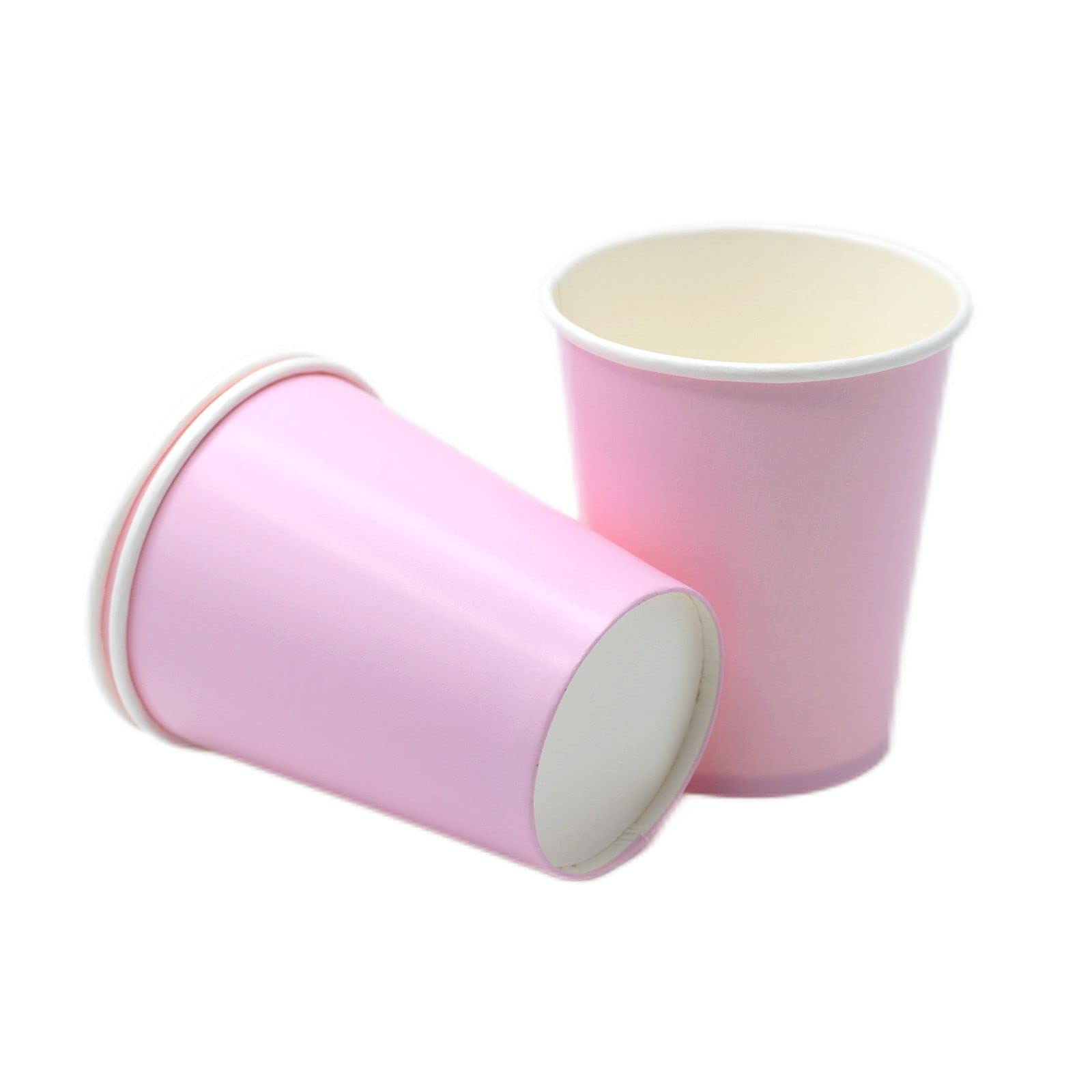 50-Pack Pink Disposable Paper Cups 8.5 oz - Elegant Party Cups for Weddings, Baby Showers, Bachelorette Parties, Picnics, BBQs & Travel Events - Perfect for Celebrations & Outdoor Gatherings