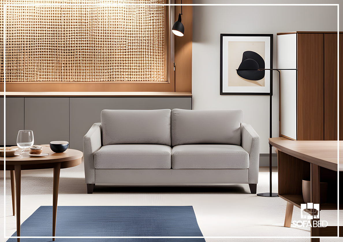 Custom Luonto Monika Fabric Sleeper Sofa - Handmade to Order | Convertible Couch Bed for Small Spaces & Guest Rooms | Perfect for Apartments, Dorms & Home Offices