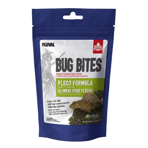 Fluval Bug Bites Pleco Formula Sinking Sticks - 4.6oz (130g) Fish Food for Bottom Feeders | High Protein Nutrition for Plecos, Catfish & Algae Eaters | Perfect for Freshwater Aquariums & Tropical Fish Tanks