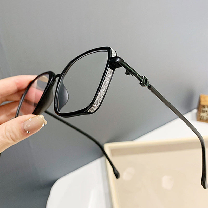 Stylish Women's Slim Flash Large Frame Anti Blue Light Reading Glasses - Perfect for Work, Screen Time & Fashion Accessories