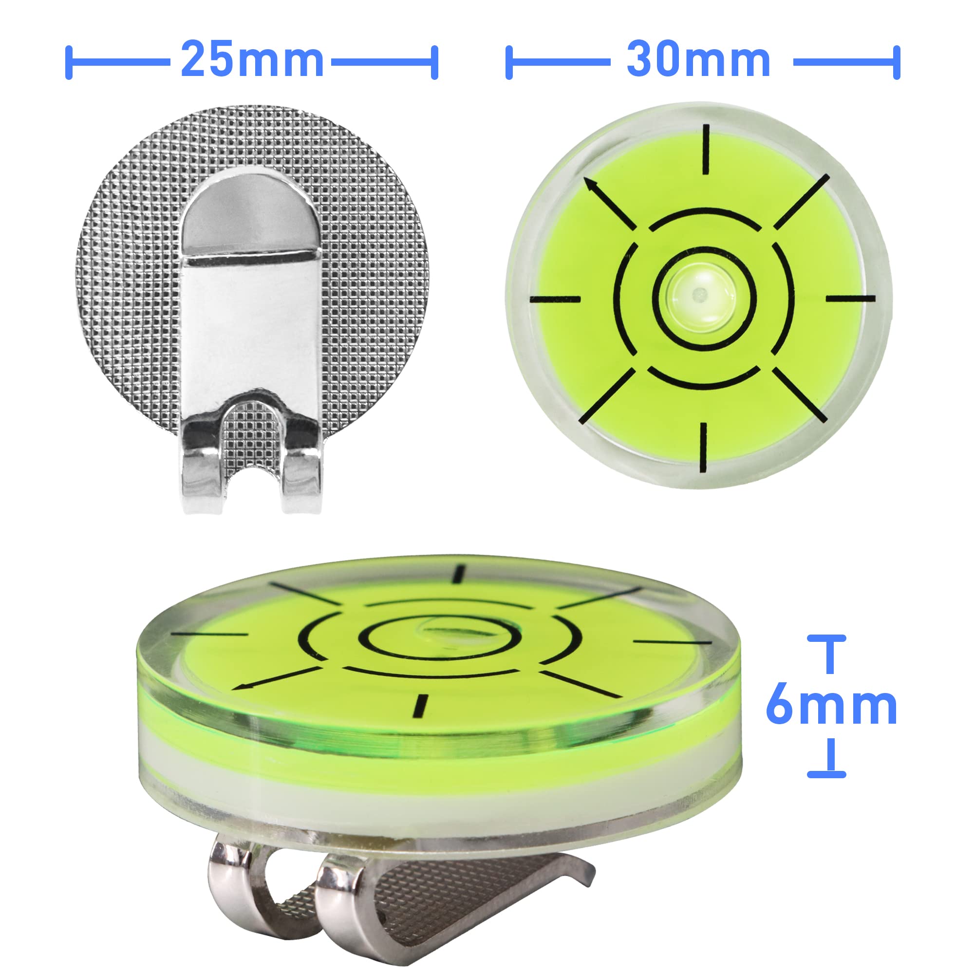 Premium Golf Ball Marker with Magnetic Hat Clip - Golf Putting Training Aid & Green Slope Reader - Best Golf Accessories for Men & Women - Perfect Golf Gifts for Players & Coaches (Ideal for Practice, Tournaments & On-Course Use)