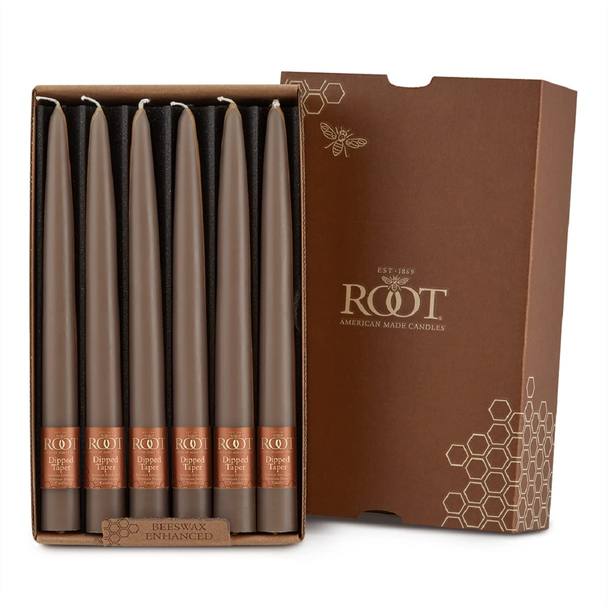 Premium Beeswax Taper Candles 12-Pack - Unscented, Dripless 9-Inch for Dining & Decor