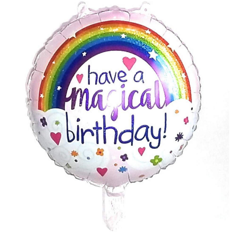 18 Inch Happy Birthday Foil Mylar Helium Balloons - 6 Piece Set for Birthday Party Decorations | Aluminum Balloons for Baby Shower, Graduation, Anniversary & Special Events
