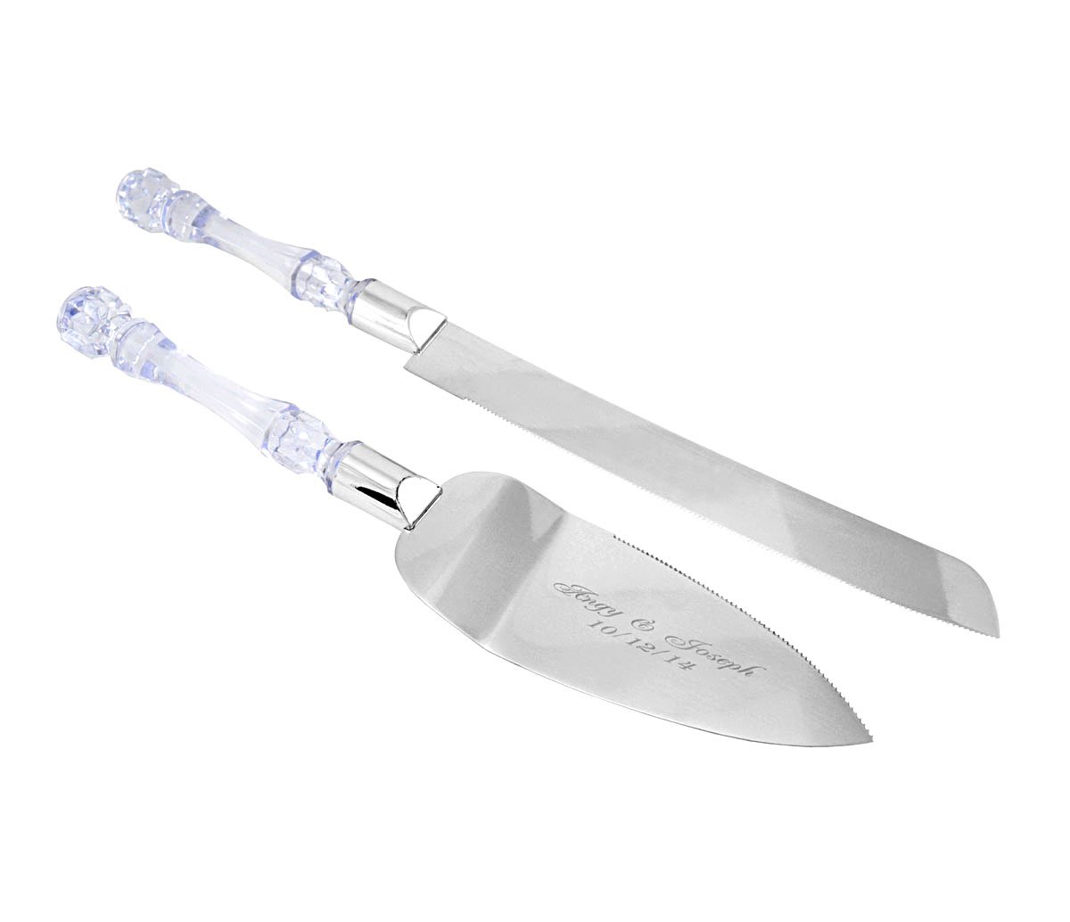 Personalized Wedding Cake Knife and Server Set with Free Engraving - Elegant Bridal Shower, Anniversary & Valentine's Day Gift for Couples - Perfect for Wedding Ceremonies, Receptions and Romantic Celebrations