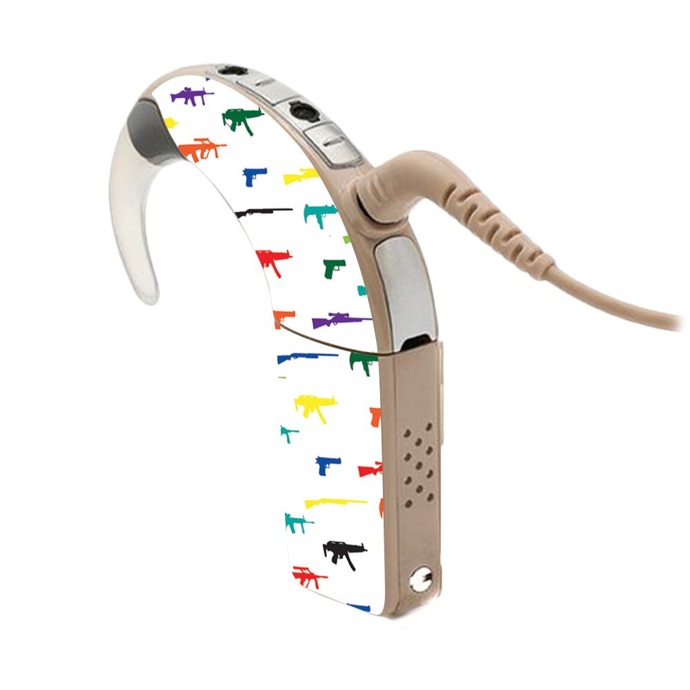 MightySkins Vinyl Wrap for Cochlear Nucleus 6 - Fun Guns Design | Durable Protective Cover for Hearing Aid