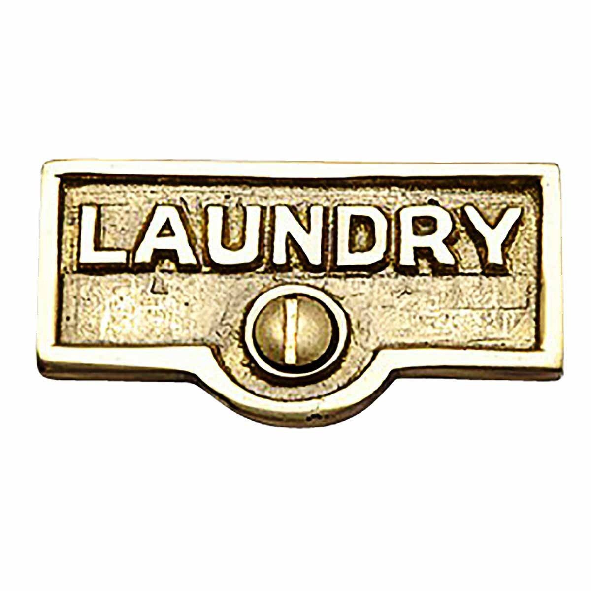 Laundry Room Switch Plate Tags - Custom Name Signs & Labels in Lacquered Brass for Home Renovation | Perfect for Laundry Room Organization & Home Decor