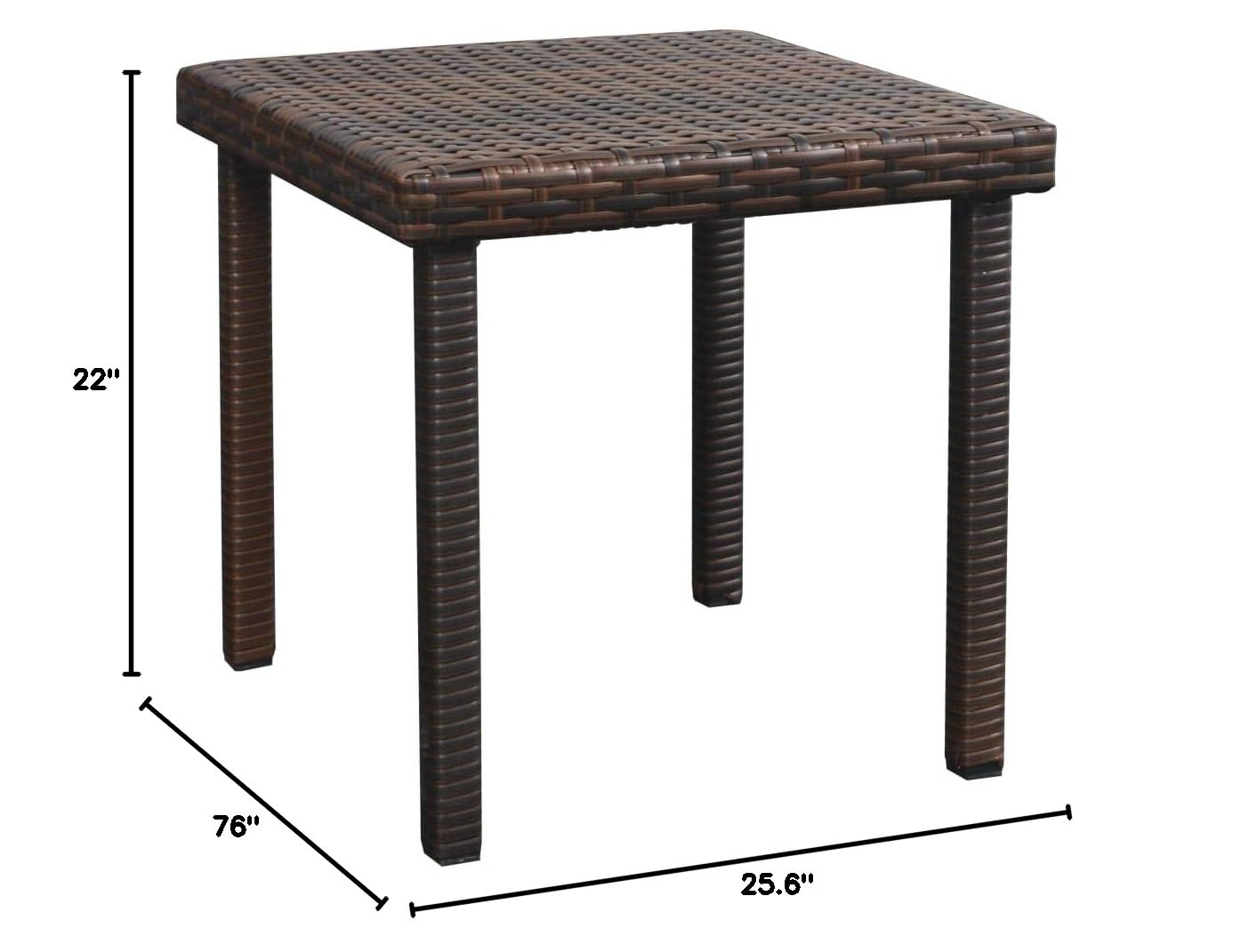 Premium FAMIROSA Sun Lounger with Comfortable Cushion & Side Table - Durable Poly Rattan in Elegant Brown | Perfect for Poolside, Patio, Beach & Outdoor Relaxation
