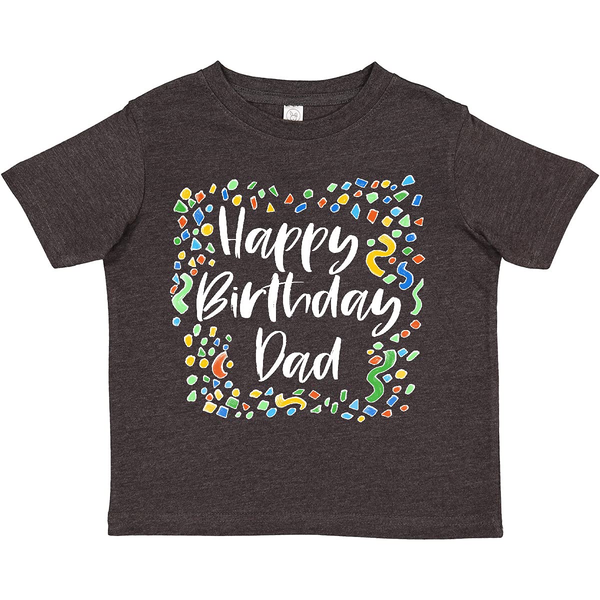 Inktastic Happy Birthday Dad Toddler T-Shirt - Cute Cotton Tee for 2-4 Year Olds - Perfect Gift for Father's Day & Birthday Celebrations