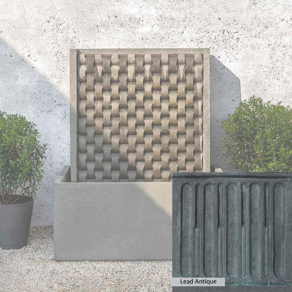 Campania International Large M Weave Outdoor Fountain - Elegant Garden Water Feature for Patio, Yard & Landscape Decor