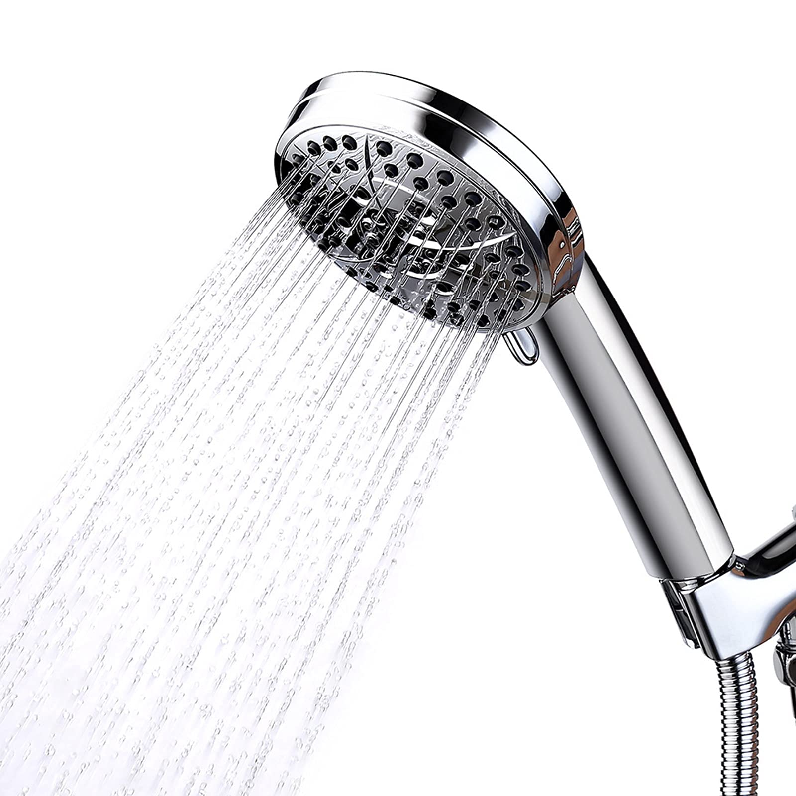 TANKE High Pressure Shower Head with 7 Spray Modes - ABS Handheld Showerhead with 1.5M Stainless Steel Hose & Adjustable Bracket - Perfect for Bathroom, Spa-Like Shower Experience & Water Saving