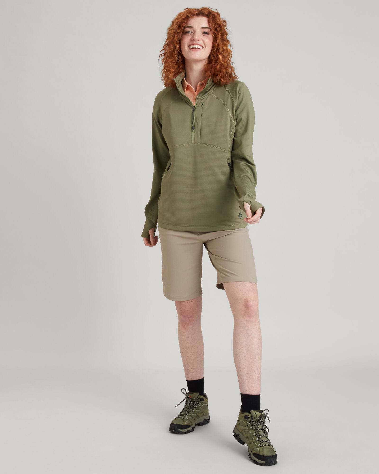 ULT Hike Women's Quarter Zip Pullover Fleece Jacket - Lightweight Hiking Top for Outdoor Adventures & Casual Wear