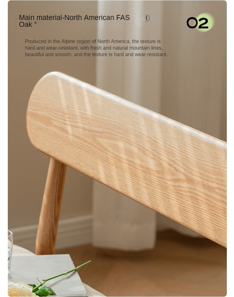 Solid Oak Wood Bench with Soft Cushion and Backrest - Durable Long Seating for Entryway, Dining Room, or Bedroom