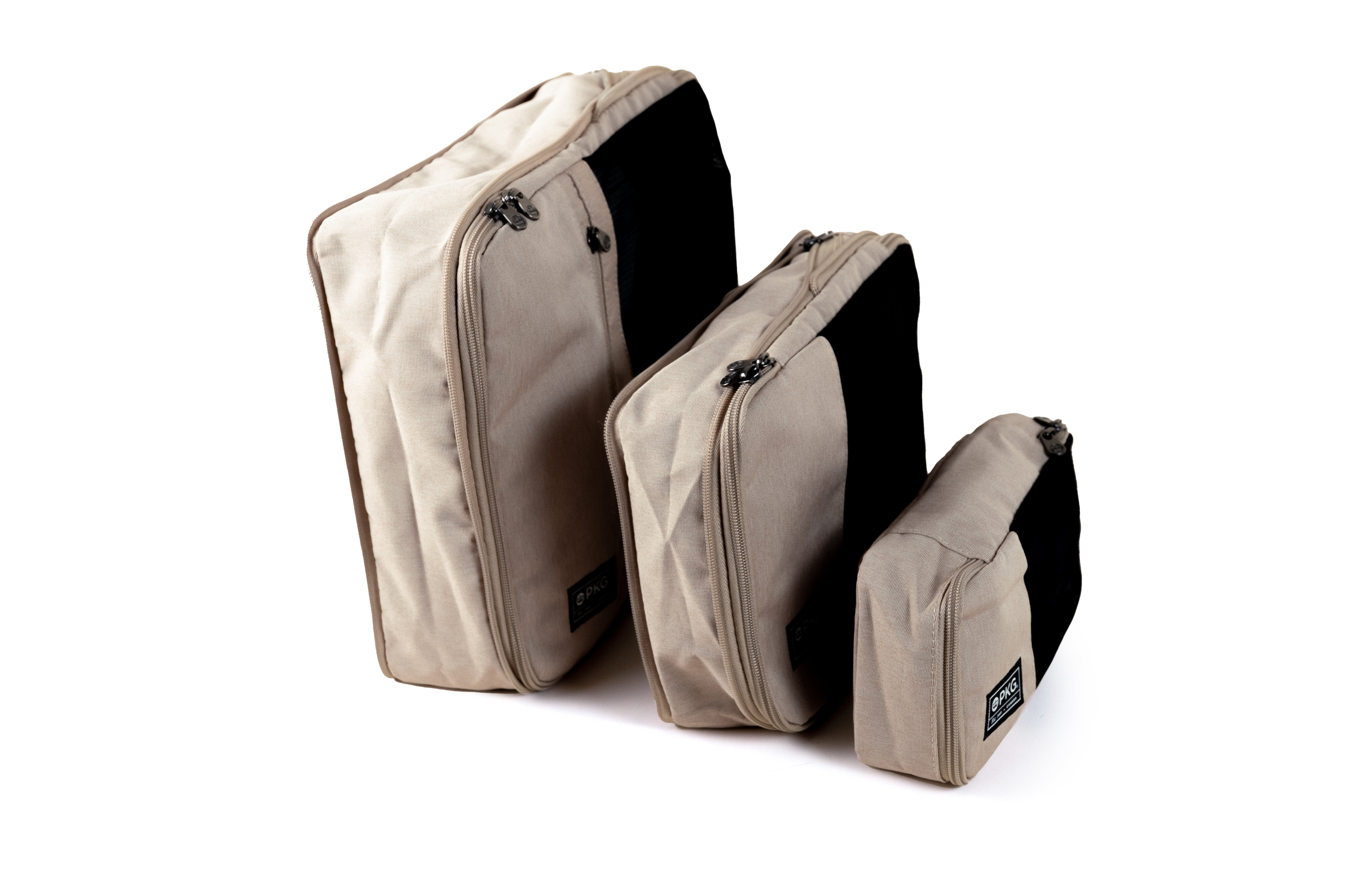 PKG UNION Compression Packing Cubes 3-Piece Set - Space Saving Travel Organizers for Suitcases & Backpacks | Perfect for Business Trips, Vacations & Weekend Getaways