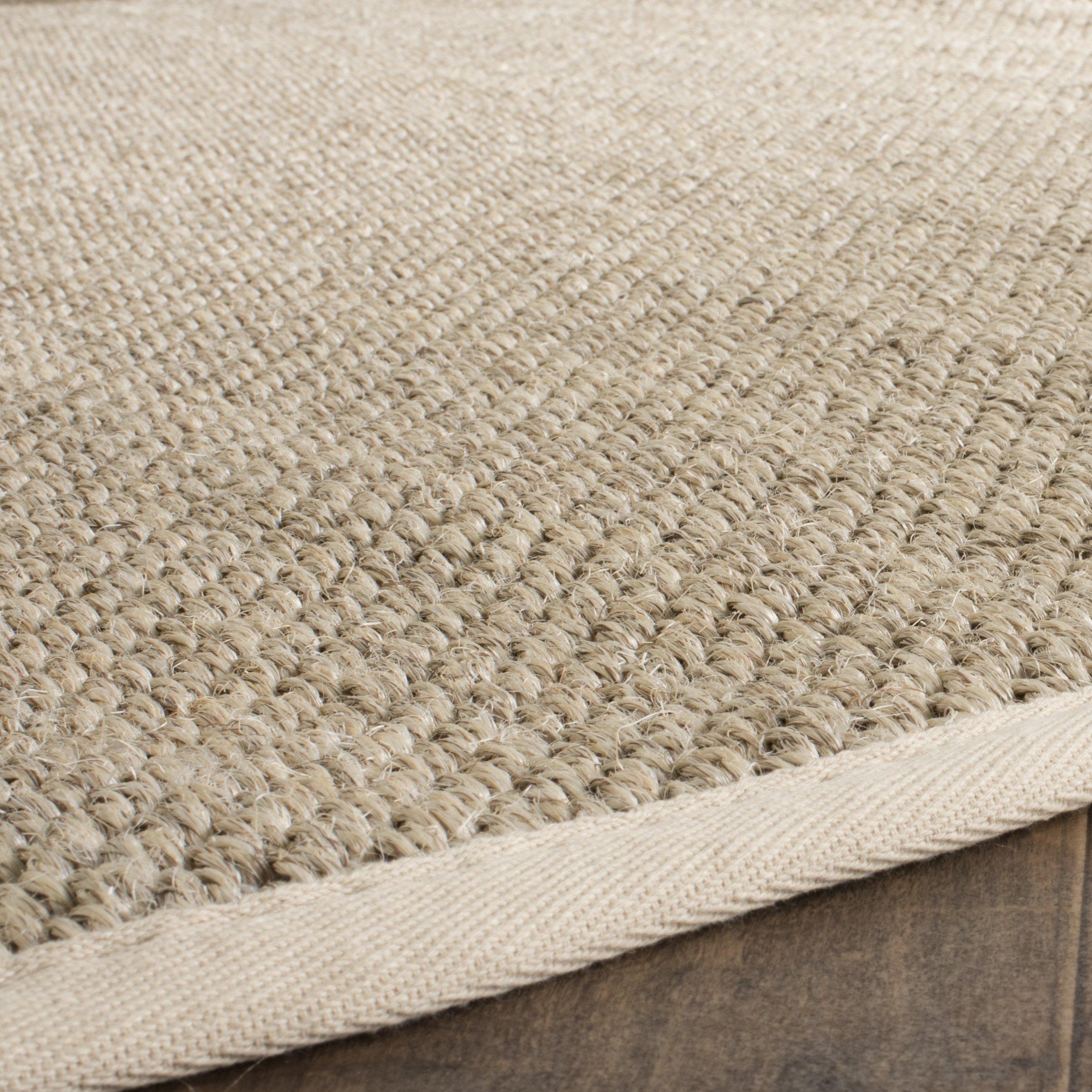 SAFAVIEH Natural Fiber Collection 8' Round Area Rug - Marble & Beige Sisal Border Design, Easy Care, Durable for High Traffic Areas | Perfect for Living Room, Bedroom, Dining Room & Home Office Decor