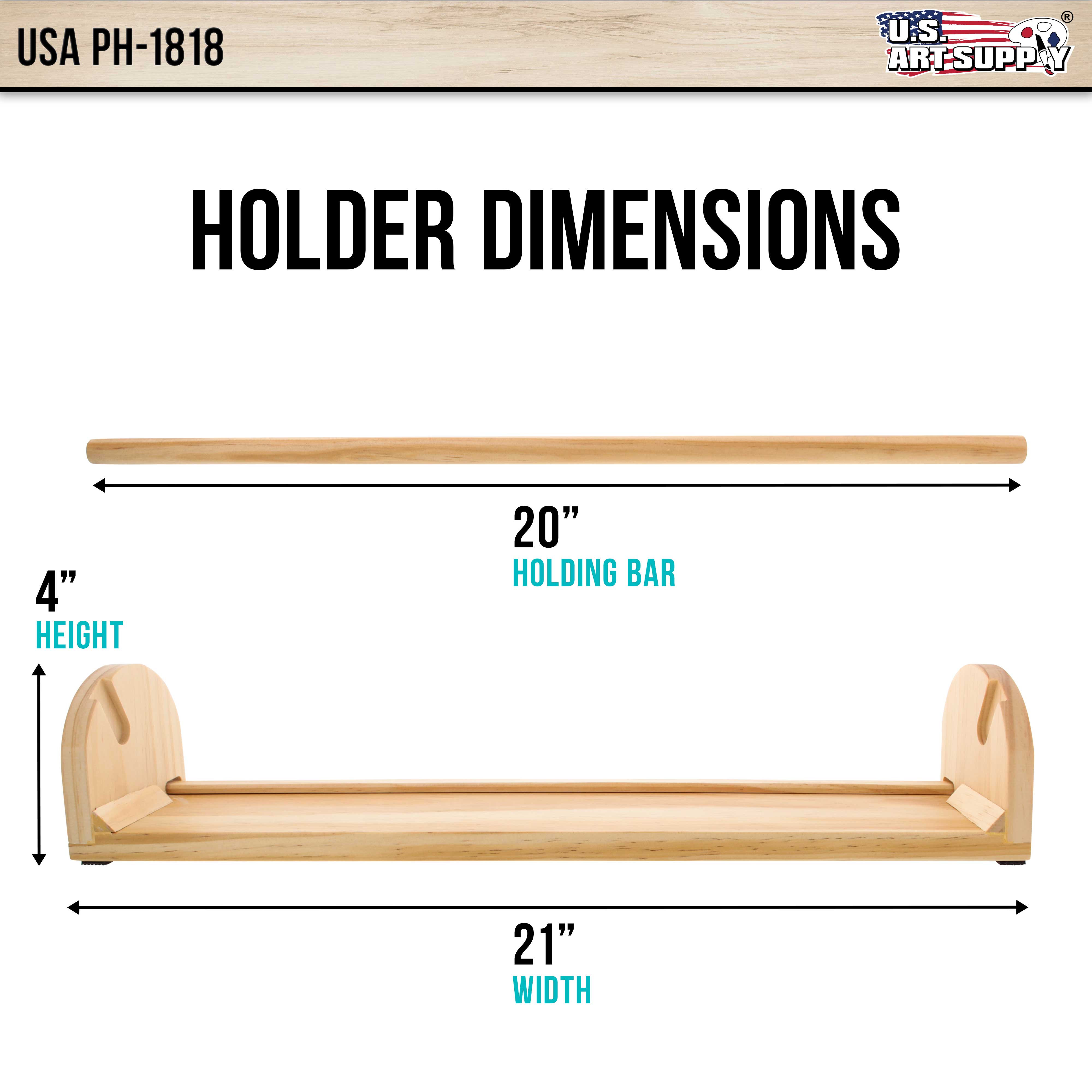 18 Inch Wooden Tabletop Paper Holder & Dispenser - Office & Home Desk Organizer for Napkins, Towels, and Wrapping Paper - Perfect for Kitchen, Craft Room, or Restaurant Use