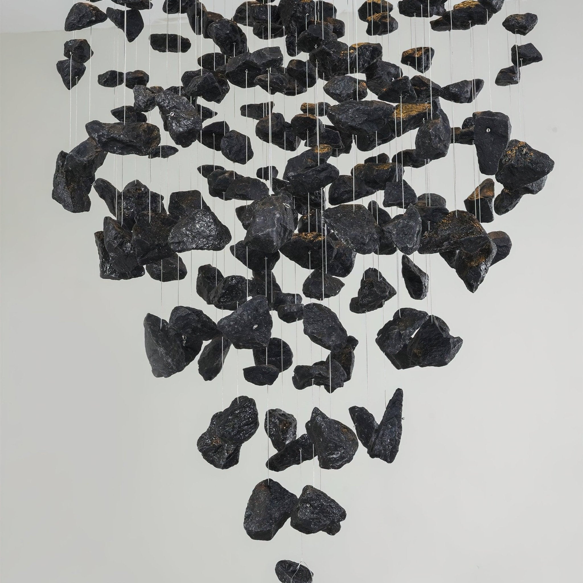 Premium Black Charcoal Chandeliers - Modern Crystal Ceiling Light Fixtures for Dining Room, Living Room & Bedroom Decor