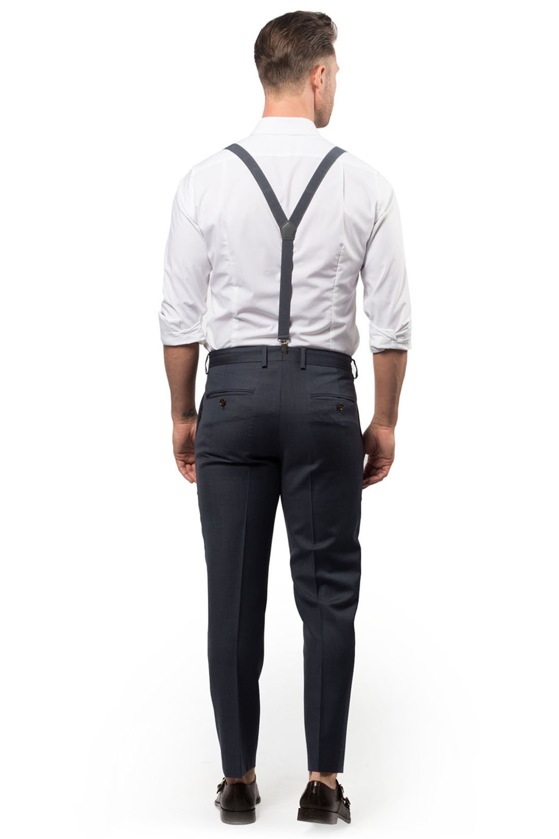 Charcoal Grey Suspenders & Bow Tie Set for Boys & Men - Wedding & Party Outfit