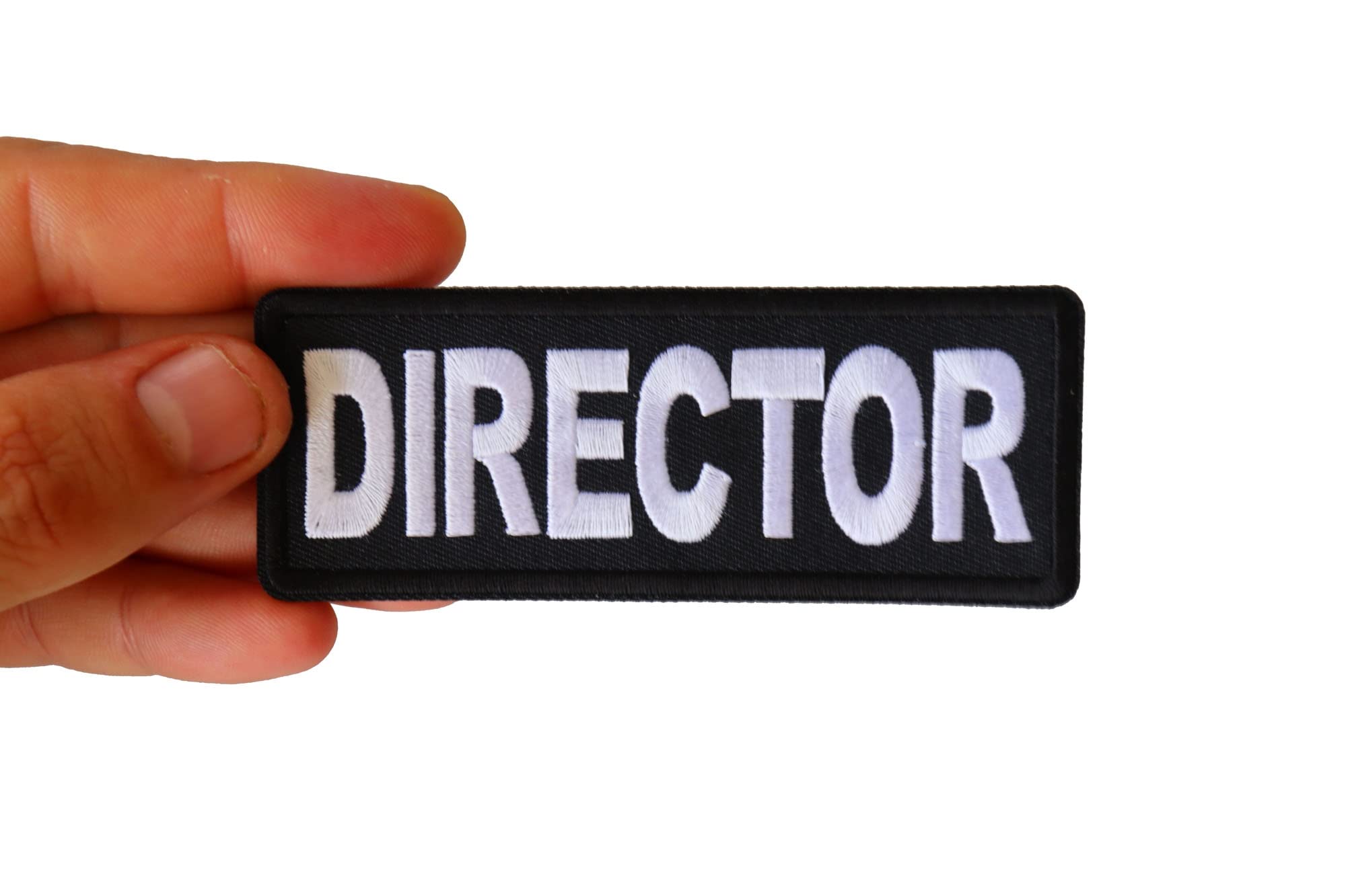 Director Iron On Patch - 4x1.5 Inch Embroidered Badge for Costumes, Jackets & Backpacks - Perfect for Film Crew, Theater & Cosplay