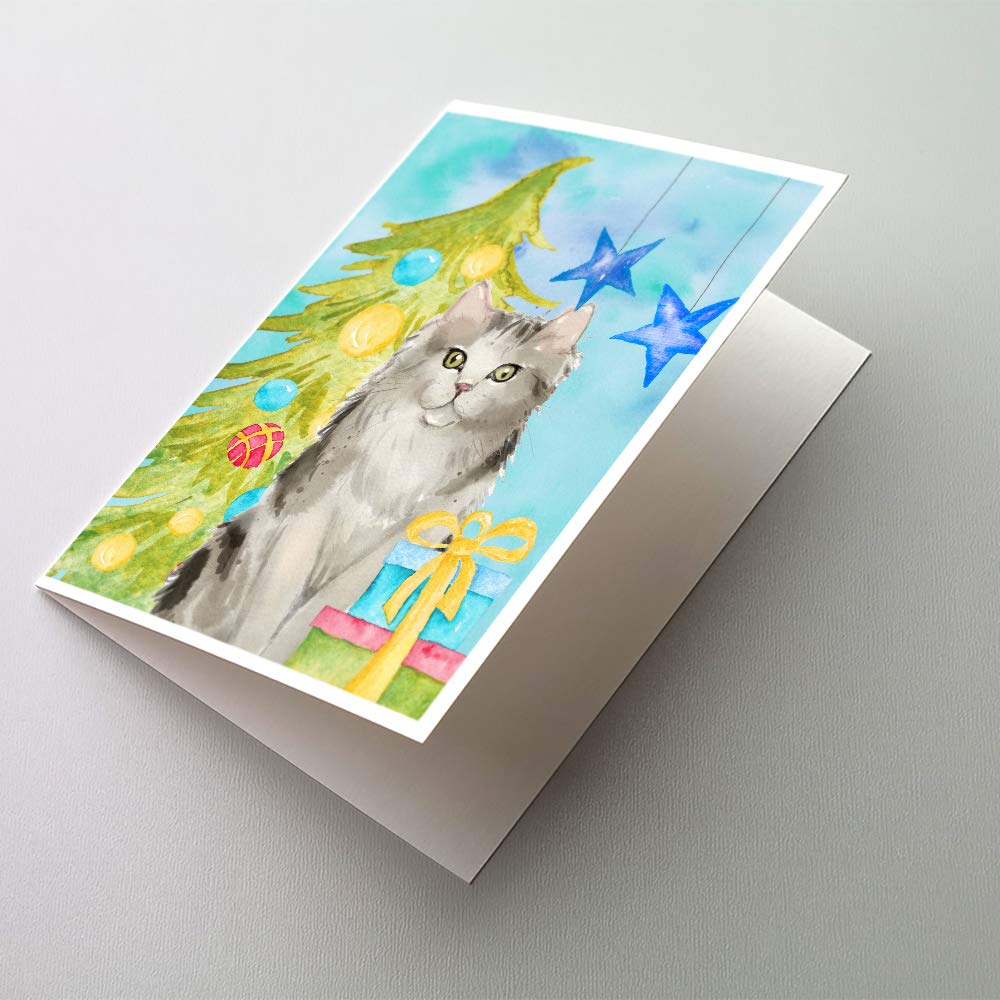 Ragamuffin Christmas Greeting Cards - Pack of 8 Blank A7 Note Cards (5x7 inches) with Envelopes | Whimsical Holiday Stationery for Christmas Presents, Party Invitations & Festive Correspondence