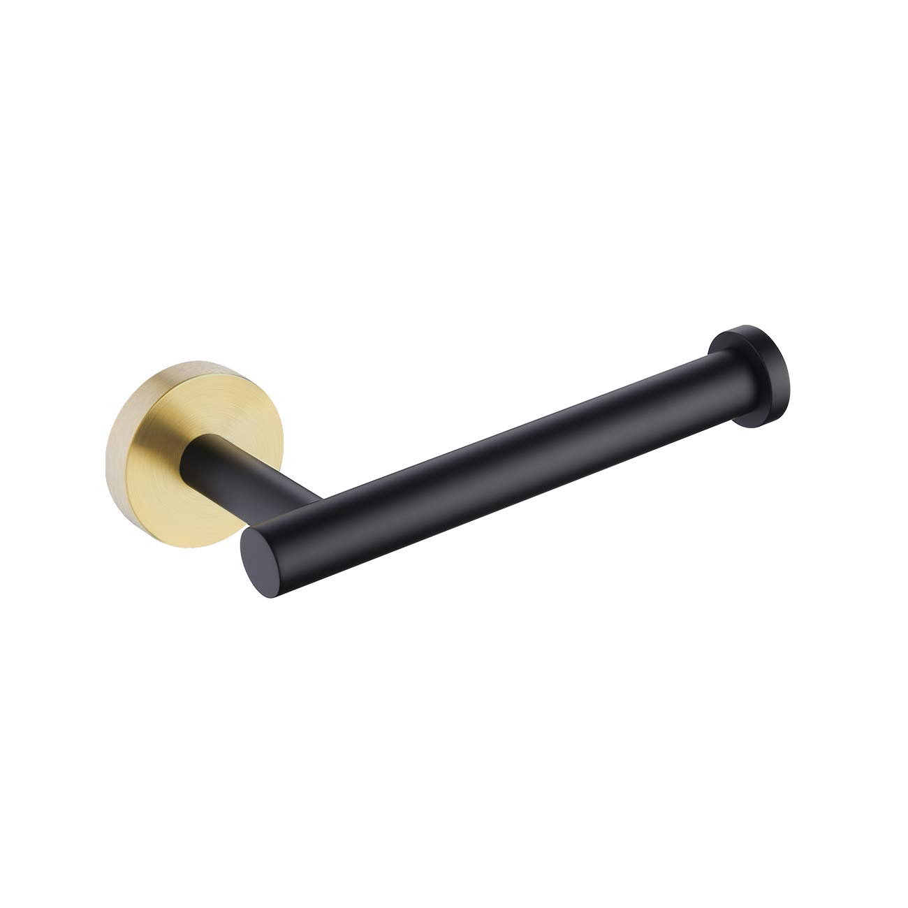 KES Stainless Steel Toilet Paper Holder - SUS304 Wall Mount Bathroom Toilet Roll Dispenser - Matte Black & Brushed Gold (A2175S12-BKBZ) - Perfect for Modern Bathrooms, Powder Rooms & RVs