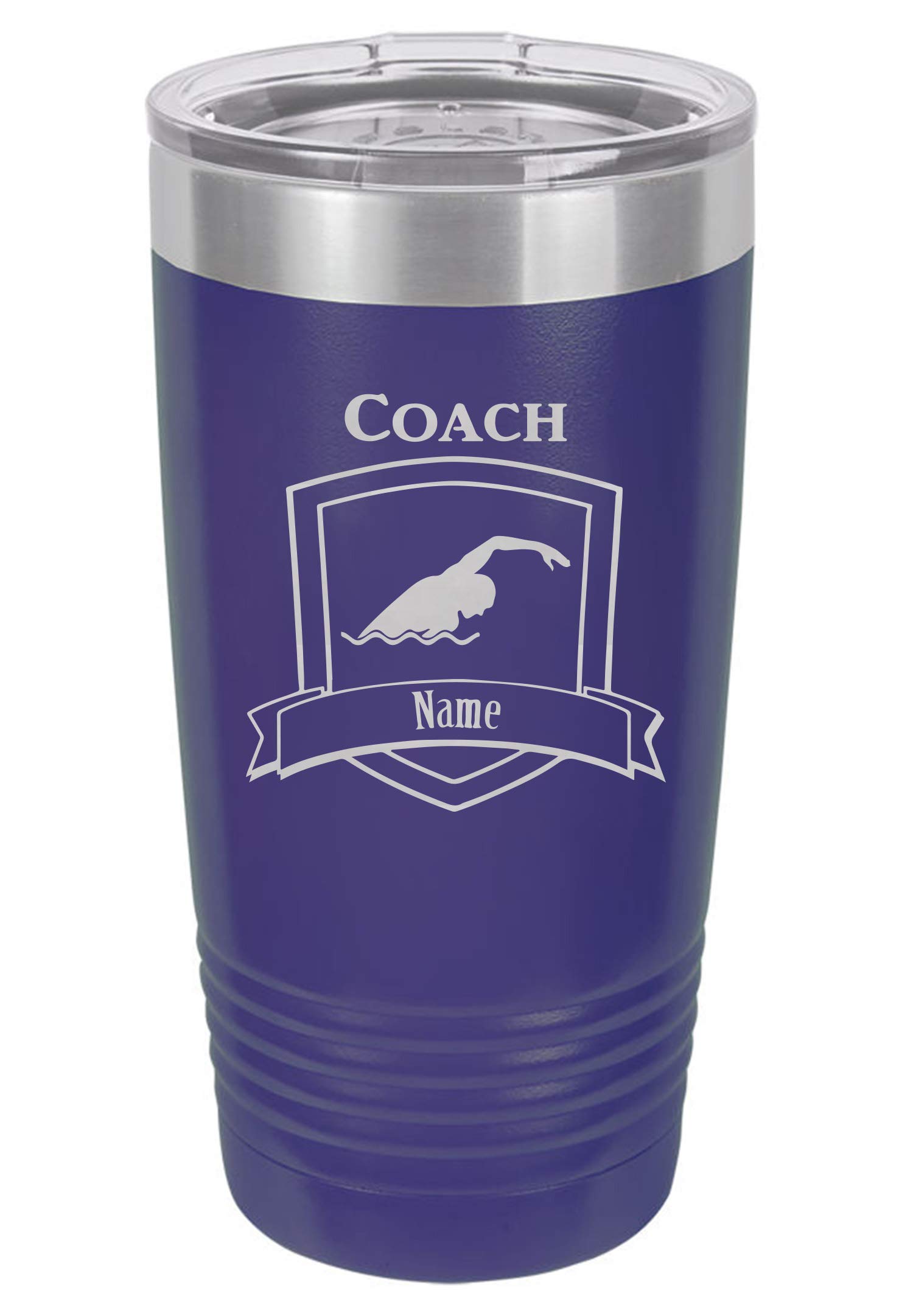 Personalized Swimming Coach Tumbler - Custom Insulated Water Bottle for Swim Instructors & Coaches - Perfect Gift for Swim Teachers, Team Coaches & Swimming Enthusiasts - Ideal for Poolside, Training Sessions & Competitions