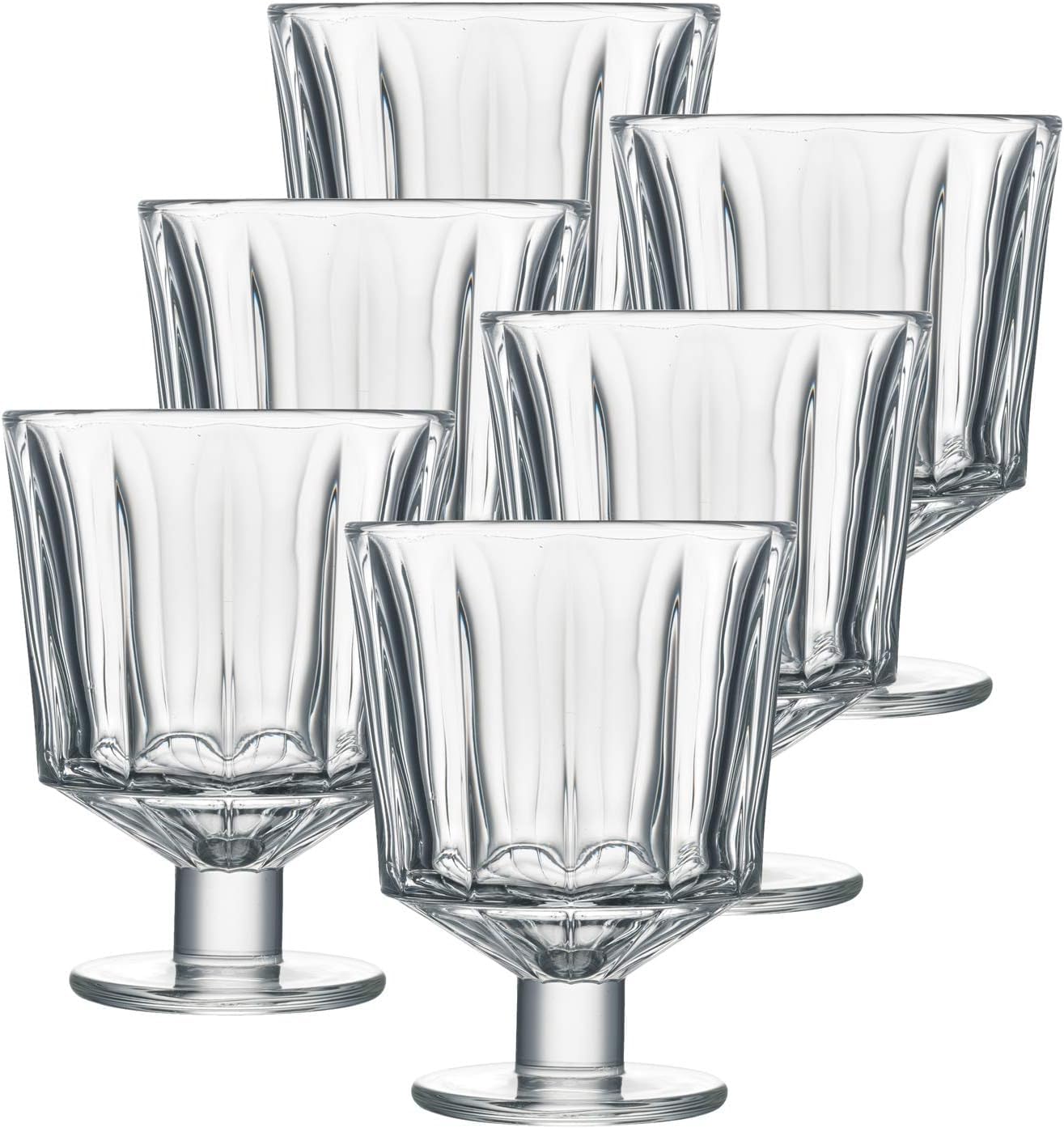 La Rochere City Wine Glasses Set of 6 - 9 oz Small Crystal Wine Glasses for Party, Wedding & Home Use - Elegant French-Designed Stemware for Red & White Wine Tasting - Perfect for Dinner Parties, Anniversary Gifts & Restaurant Table Settings