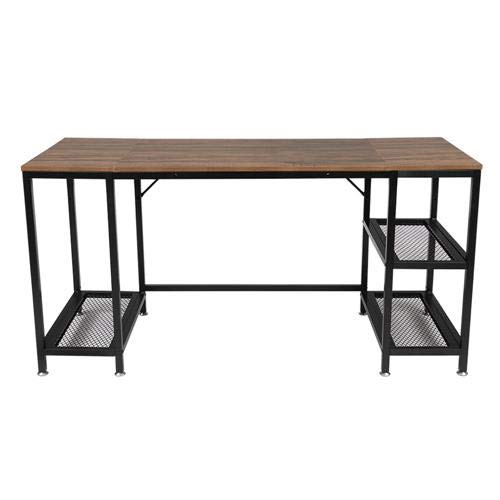 Bysesion GT2-XJ Study Computer Desk - Home Office Writing Desk, PC Laptop Table in Tiger Wood Color - Perfect for Remote Work, Gaming & Study Spaces