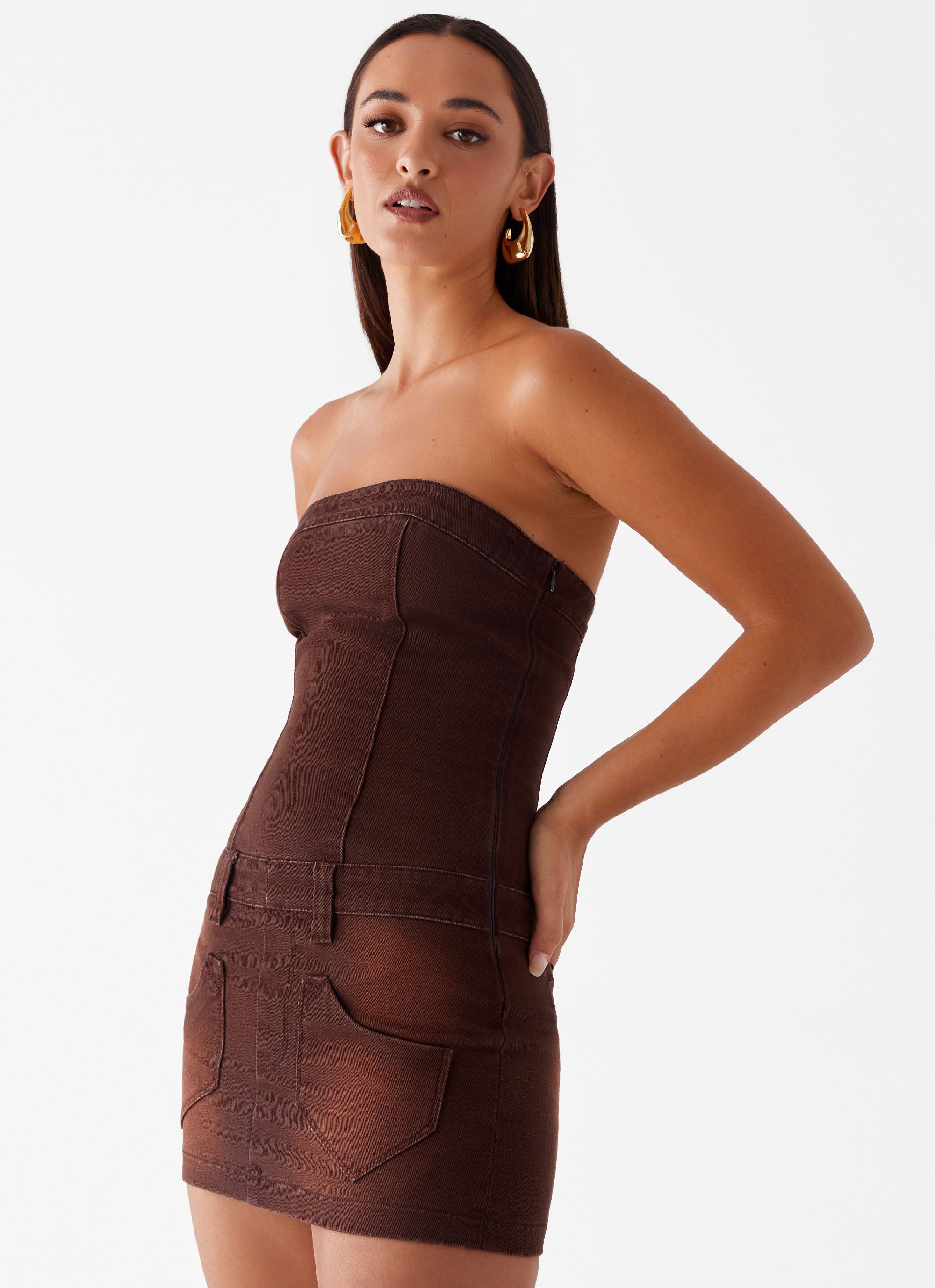 Heading South Mini Dress - Brown | Flowy Summer Dress for Women | Perfect for Beach, Vacation & Casual Outings