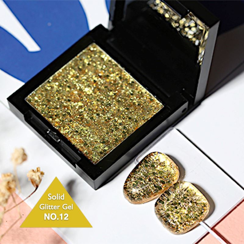 Premium Solid Glitter Gel - White Series (5g) for Nail Art, DIY Crafts & Makeup | Long-Lasting Sparkle for Professional & Home Use