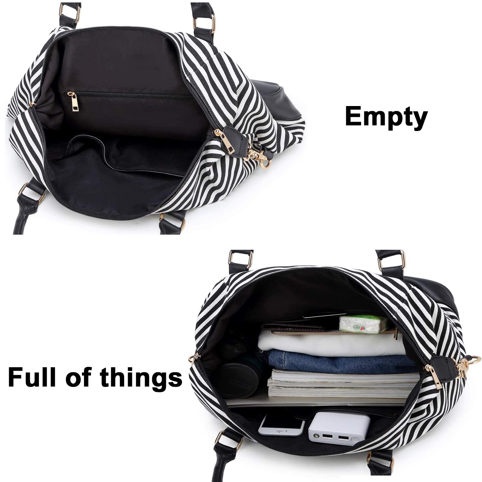 CAMTOP Women's Canvas Travel Bag - Durable Weekend Overnight Carry On Luggage for Ladies - Perfect for Business Trips, Vacation & Gym Use