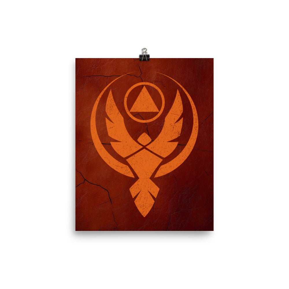 Phoenix Reborn Poster - Red Ember Edition | Wall Art Decor for Living Room, Bedroom & Office | Inspirational Home Decor Gift