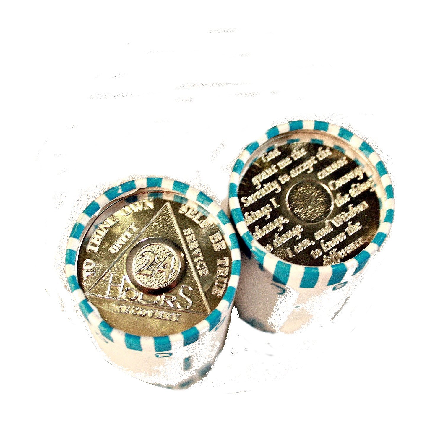 AA 24-Hour Blue Aluminum Poker Chips (Set of 50) - Perfect for Casino Nights, Poker Tournaments & Home Game Nights