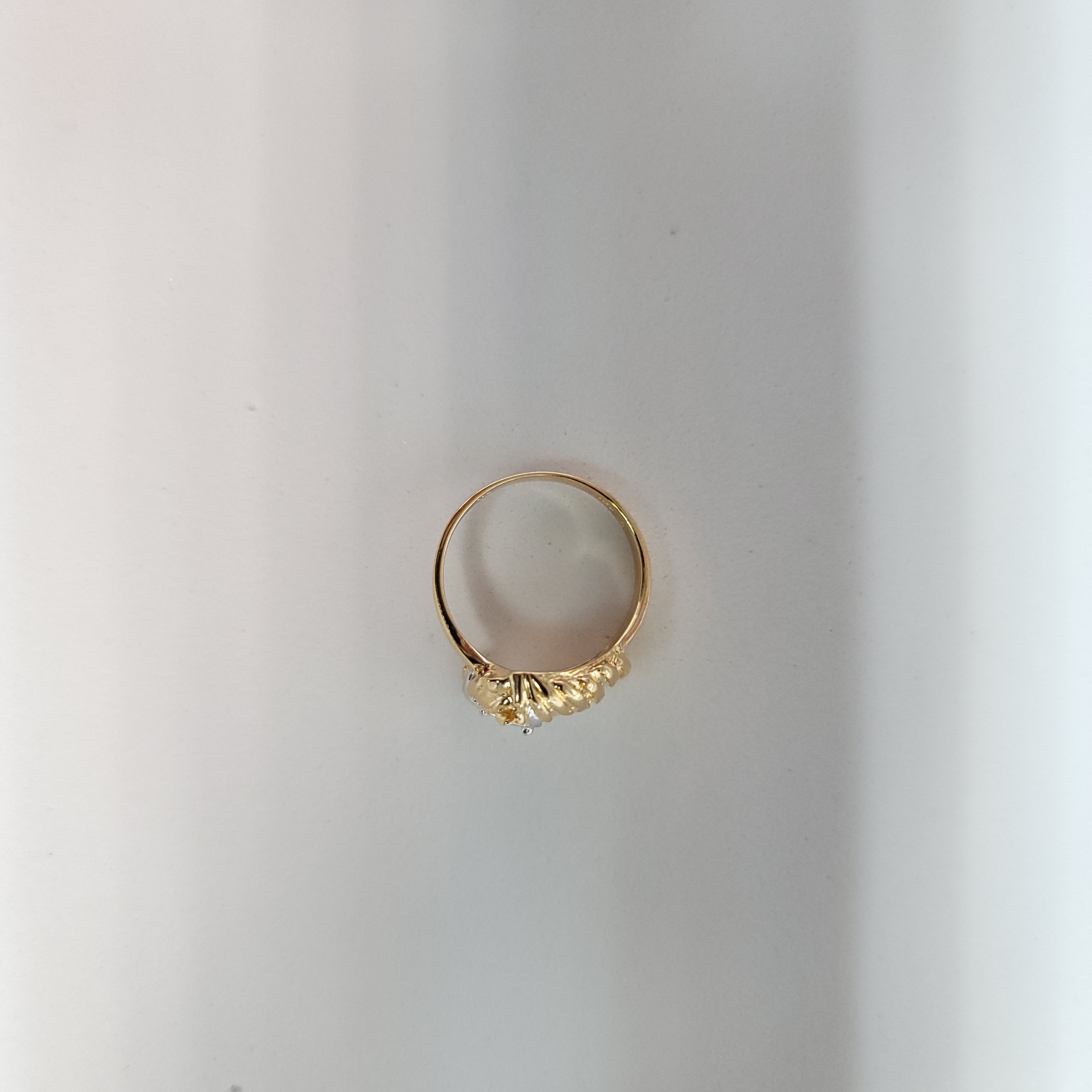 14K Yellow Gold Ruby & Diamond Accented Horsehead Matte Ring - Elegant Statement Jewelry for Women, Perfect for Gifts, Parties & Special Occasions