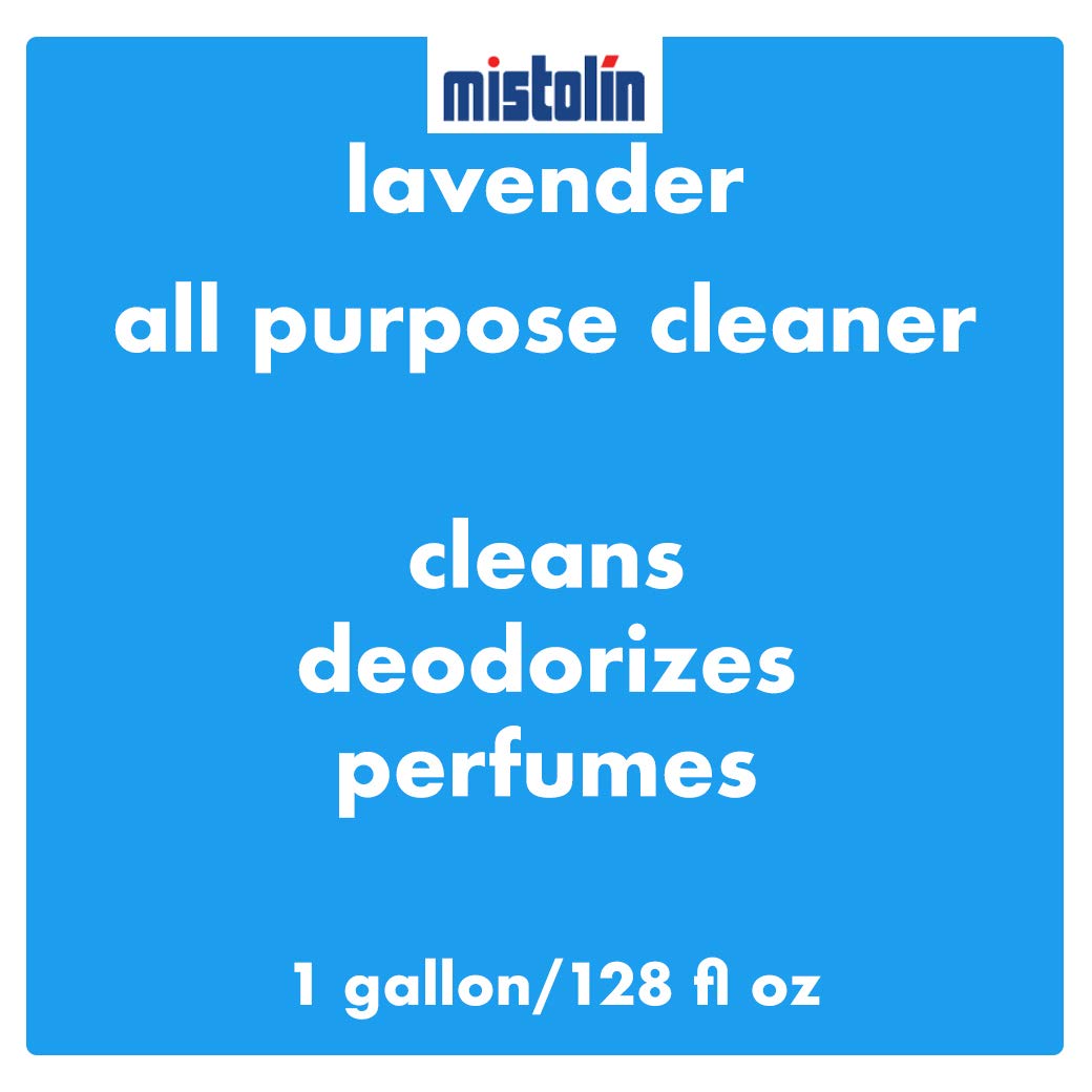 Mistolin Lavender All-Purpose Cleaner 1 Gallon (128 Fl Oz) - Long Lasting Multi-Surface Cleaner for Floors, Bathrooms, Kitchen Appliances - Ideal for Home, Office & Commercial Use