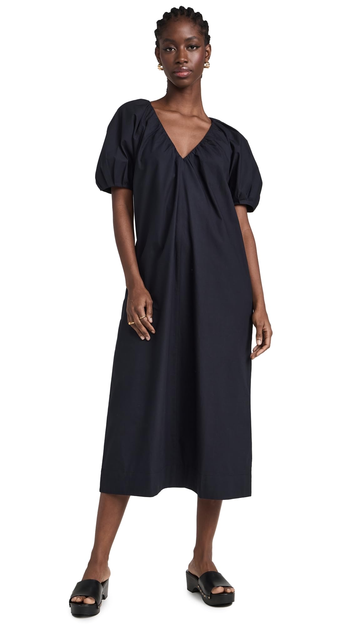 Mara Hoffman Women's Alora Puffy Sleeve Top Dress - Elegant Boho Chic Blouse for Casual Outings & Special Occasions