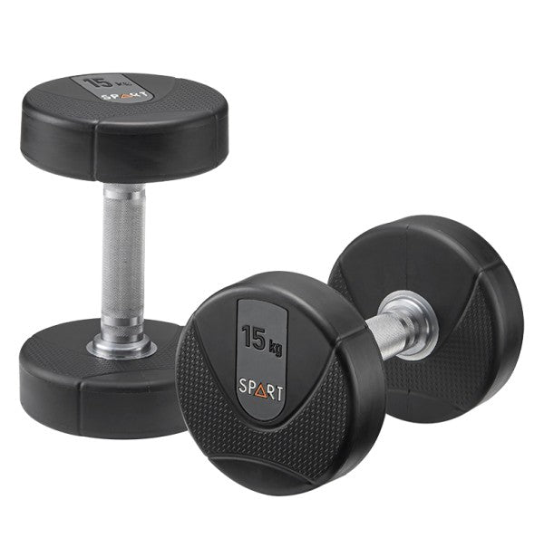 Premium Urethane Dumbbells - 5-50lbs Set for Home Gym, Weight Training & CrossFit - Durable Rubber Coated Free Weights for Strength Training & Fitness Workouts