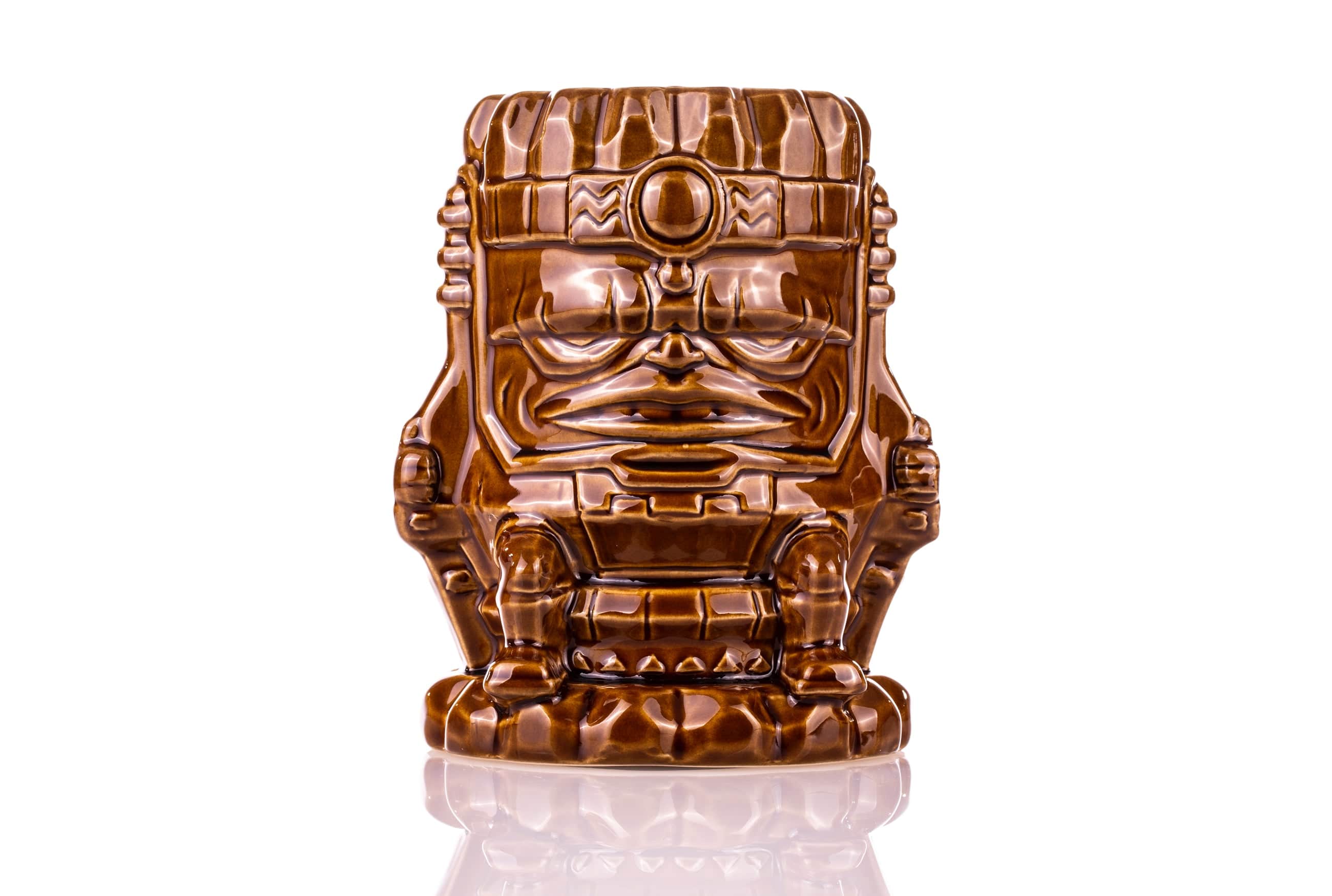 MODOK Tiki Mug - Alamo Brown Variant | Collectible Ceramic Cup for Tropical Cocktails & Home Bar Decor | Perfect for Luau Parties, Summer Drinks & Marvel Fan Gifts