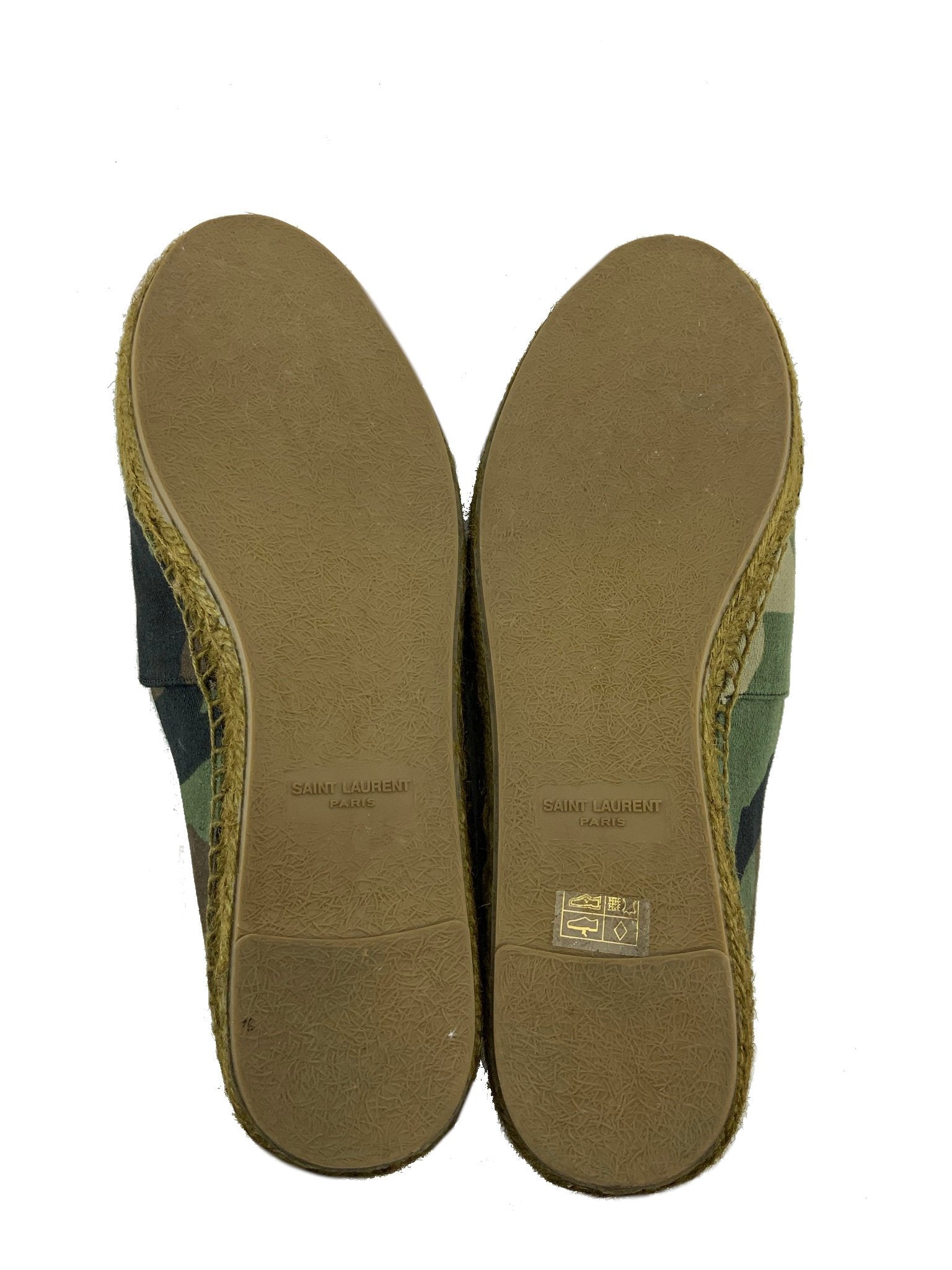 Saint Laurent Signature Camo Canvas Espadrilles Women's Size 6 - Stylish Designer Slip-On Shoes for Casual Outings & Summer Fashion