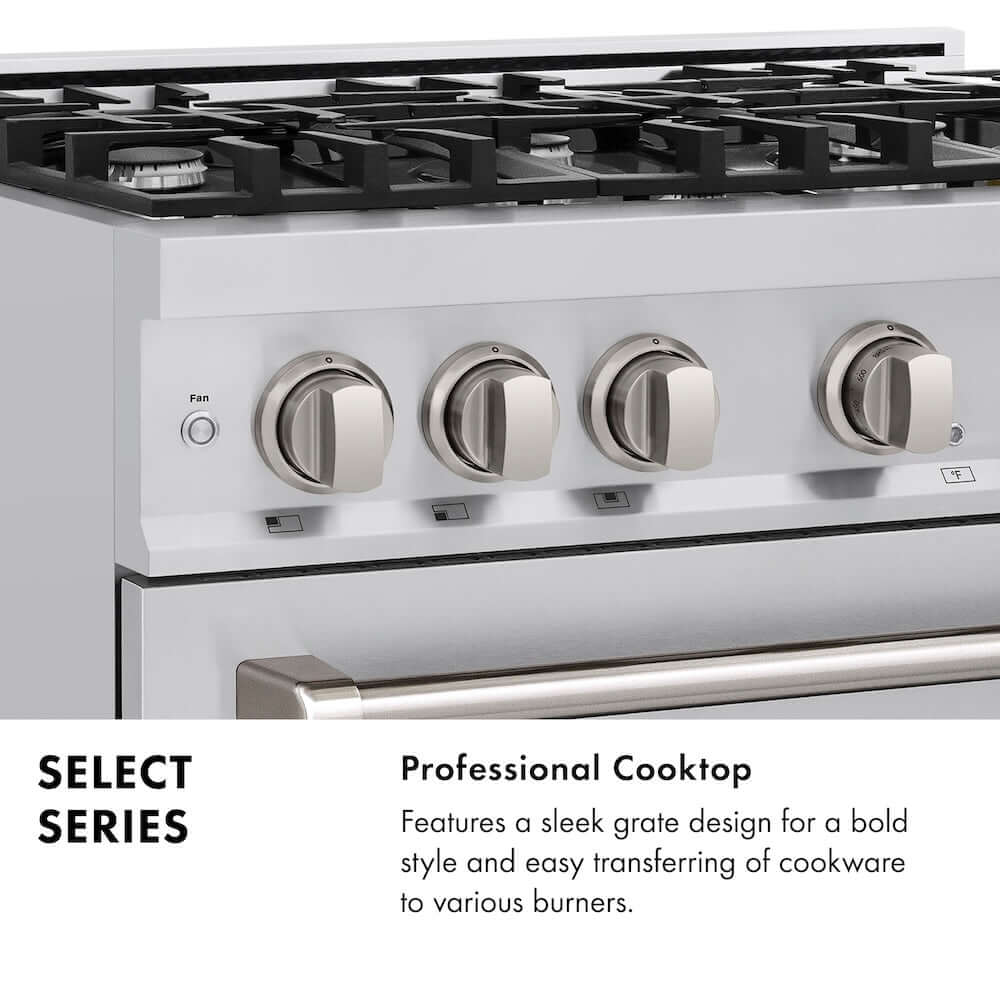 ZLINE HGR48 48-Inch Stainless Steel Double Oven Gas Range with 8 Burner Cooktop, 6.7 cu. ft. Capacity - Perfect for Large Kitchens, Home Chefs & Entertaining