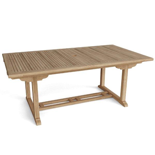 Teak Valencia Rialto 13-Piece Outdoor Dining Set - Patio Furniture for Garden, Poolside & Backyard Entertaining