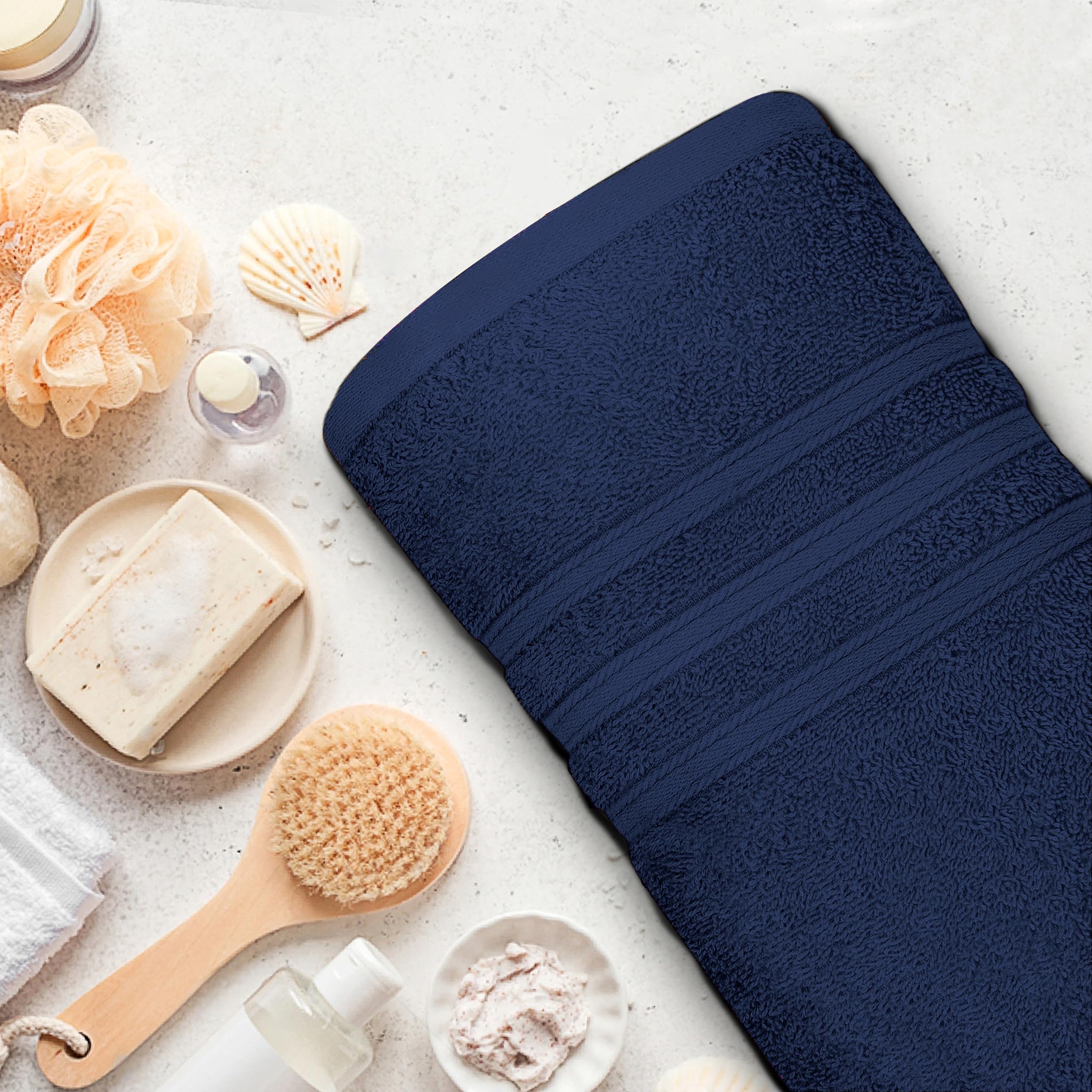 Premium 4-Pack Soft 100% Cotton Bath Towels - 27