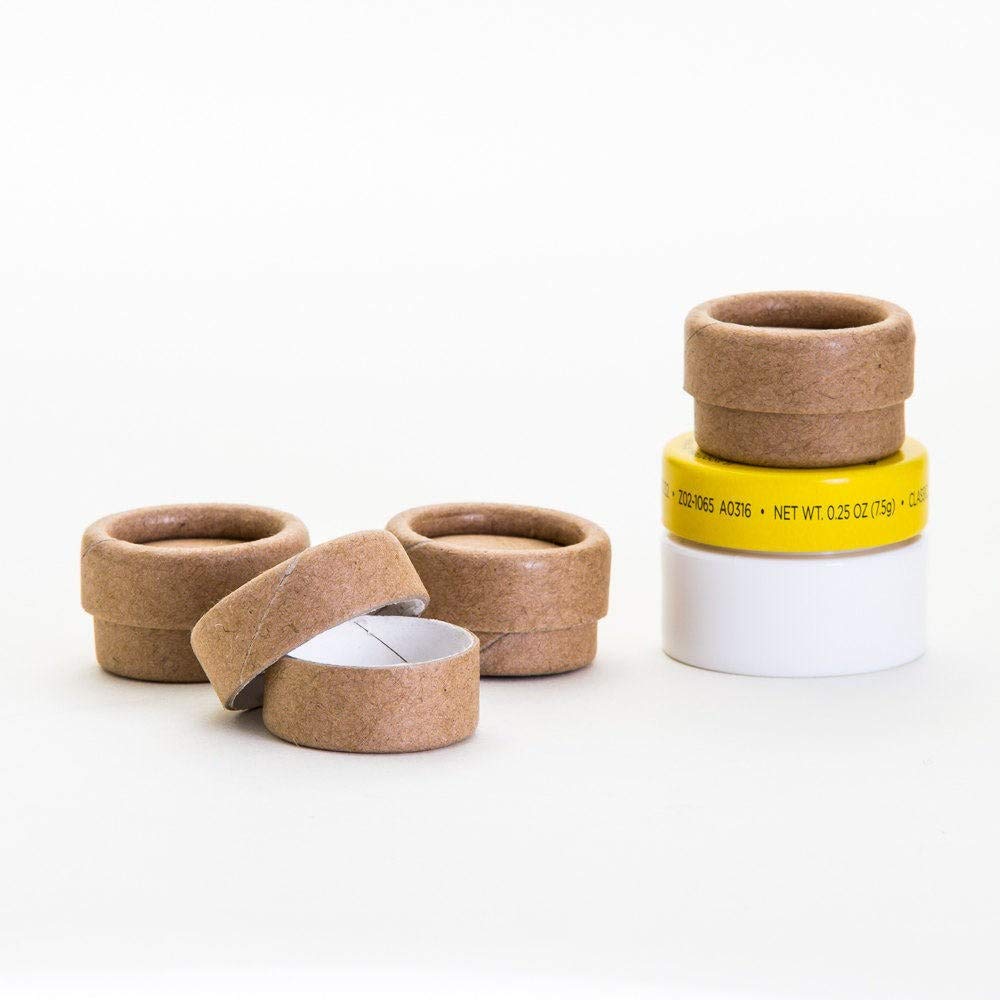 1000pcs 0.15oz (4.5ml) Eco-Friendly Kraft Paperboard Lip Balm Jars - Perfect for DIY Lip Care, Salve, Cosmetic & Lotion Packaging - Ideal for Small Businesses, Handmade Products & Bulk Storage