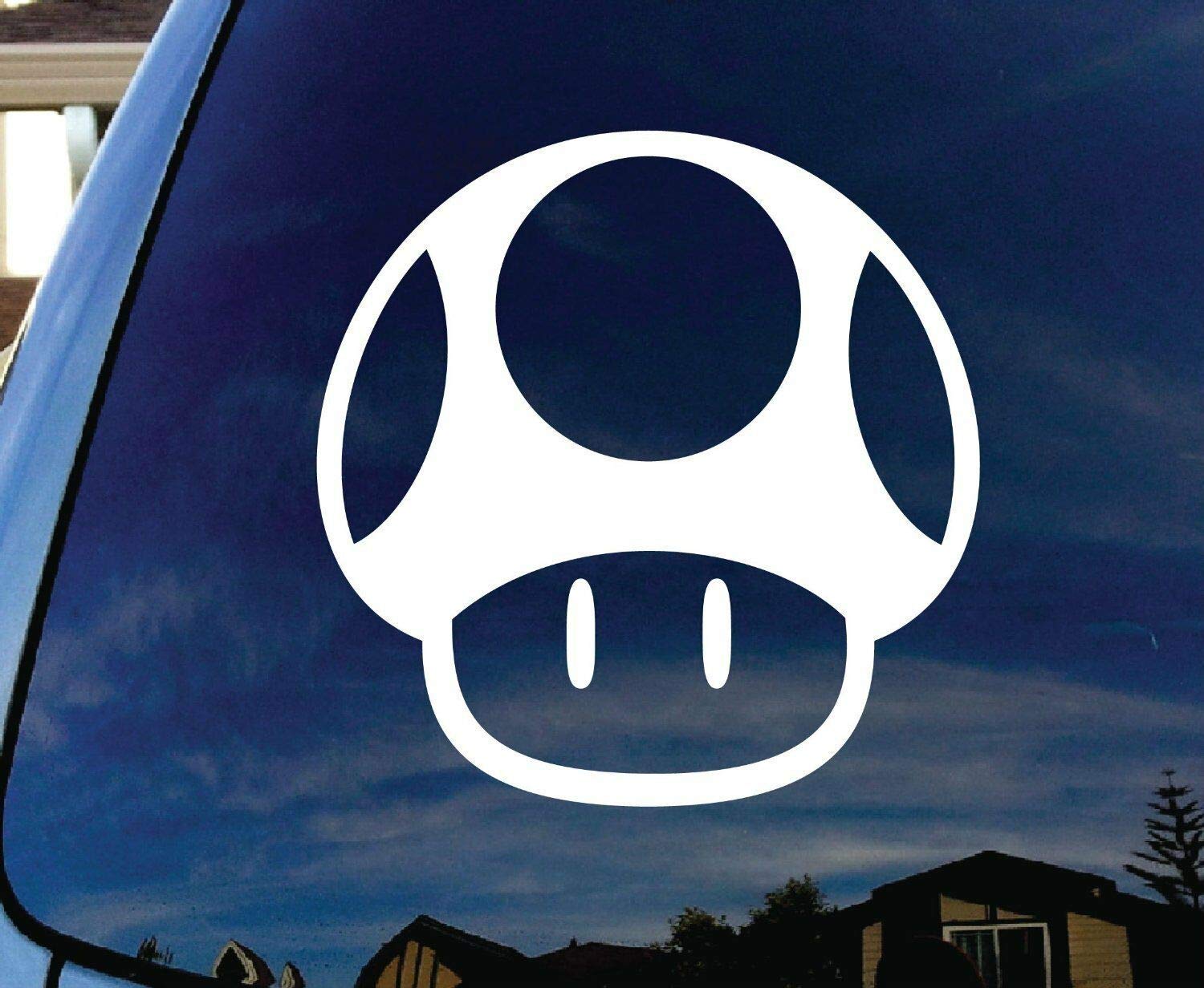 Super Mario 1UP Mushroom Magnetic Car Decal - 5 Inch Waterproof Vinyl Sticker for Windows & Bumpers - Perfect for Gamers, Car Enthusiasts & Mario Fans - Great for Cars, Laptops, Fridges & Gaming Setups