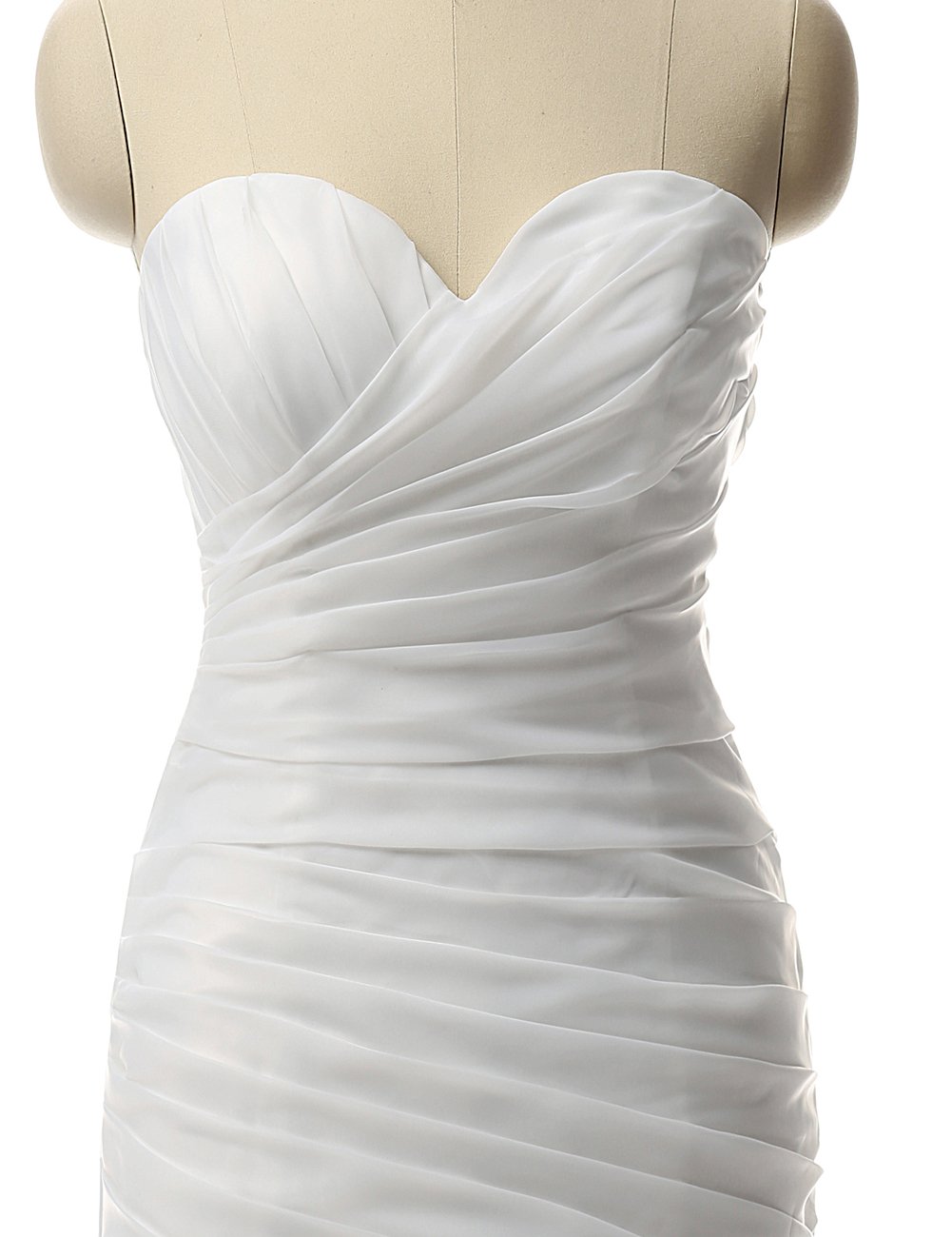 JAEDEN Elegant Mermaid Wedding Dress with Ruffles & Pleats - Trumpet Style Bridal Gown for Beach, Church & Formal Weddings